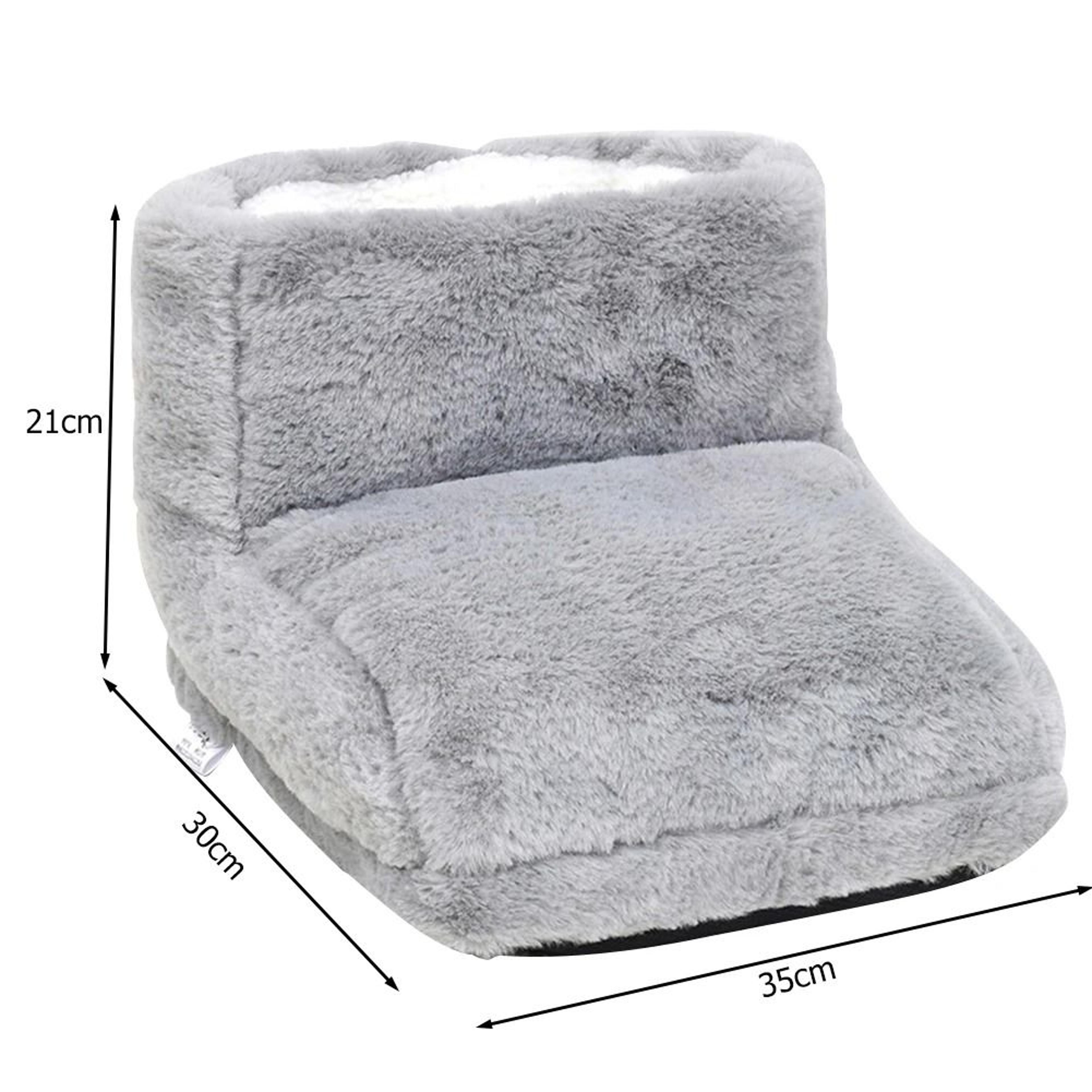 USB Electric Foot Warmer Slippers Soft Plush Heating Pad For Men And Women 3