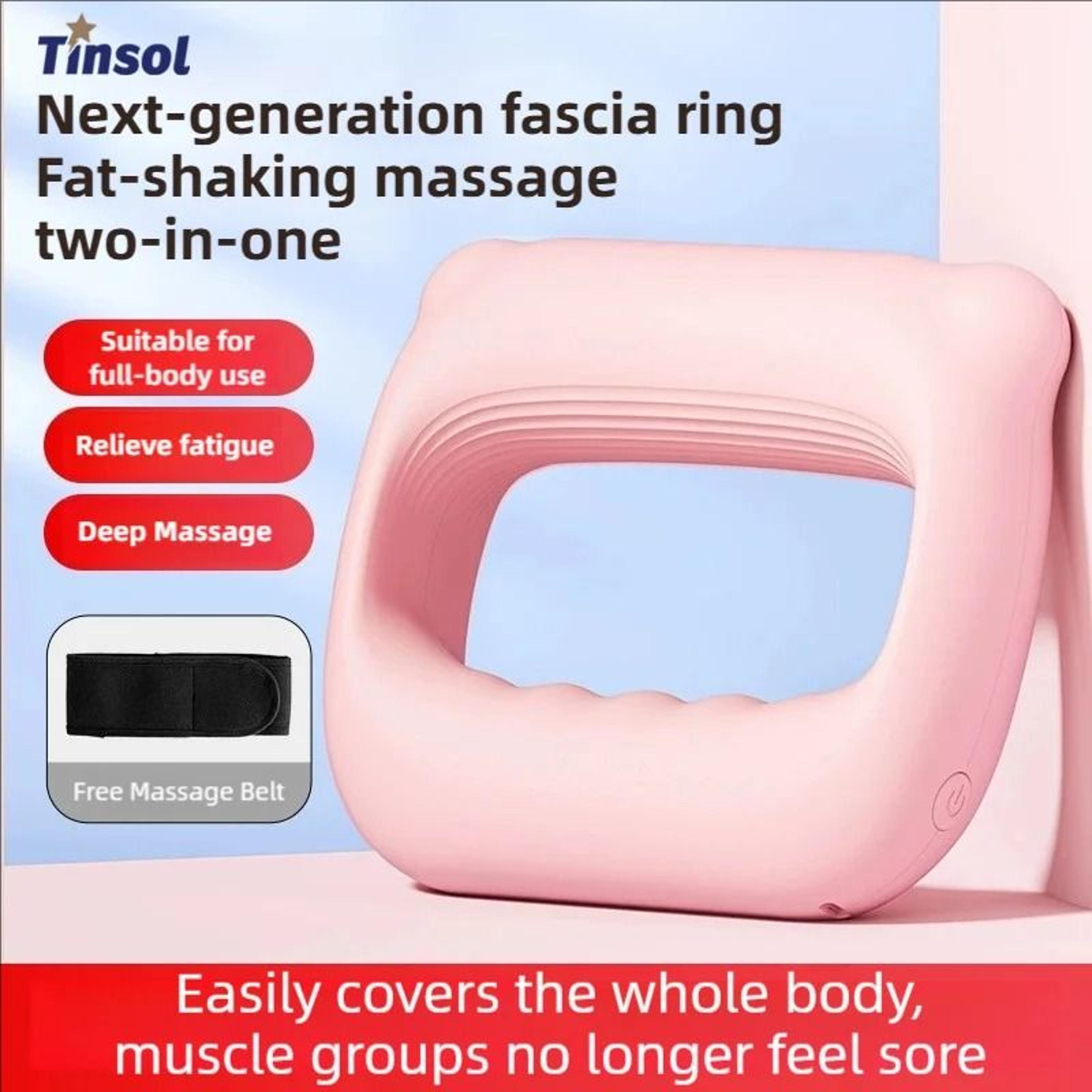 Full Body Fascia Ring Vibration Fitness Massager USB Rechargeable Body Shaping Tool 7
