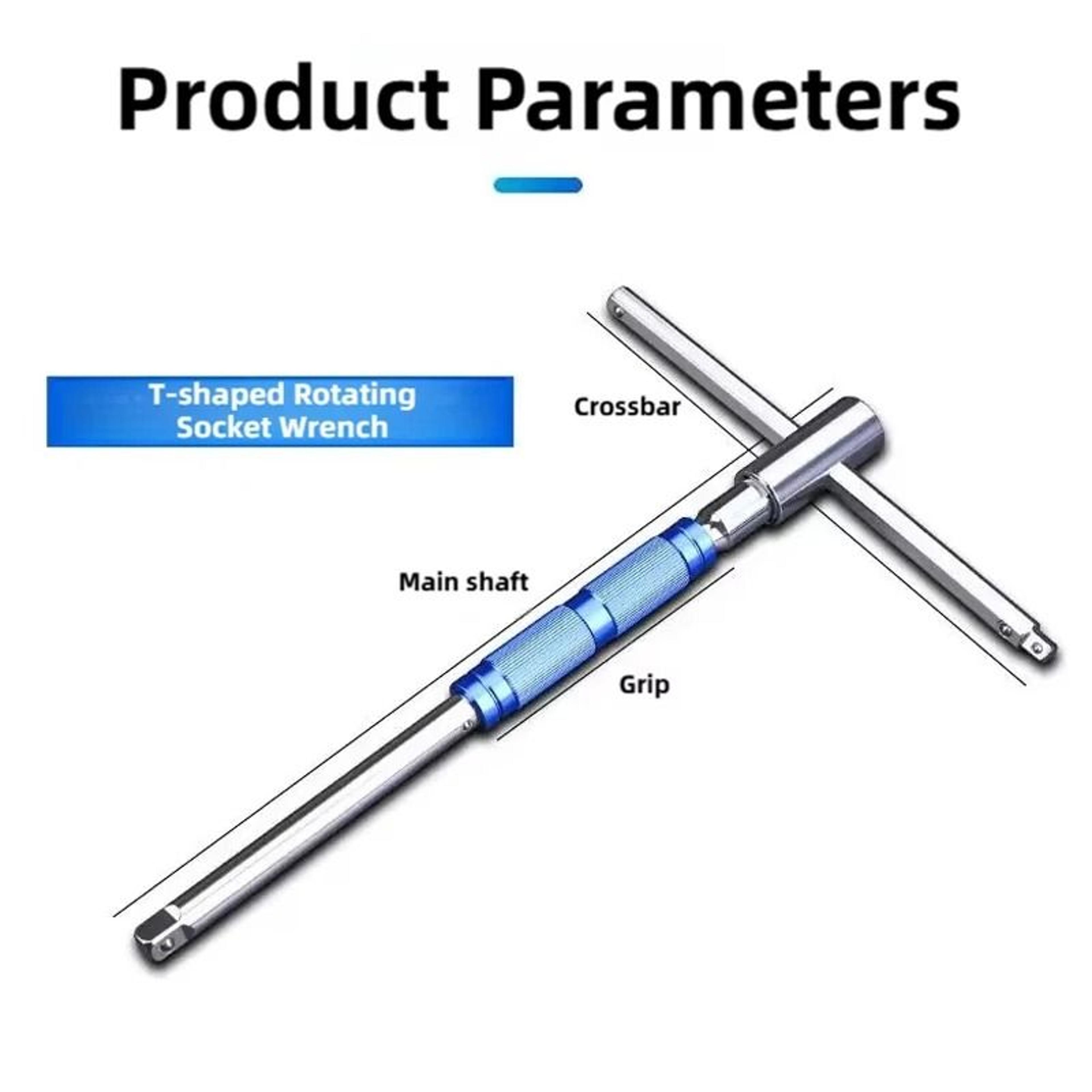 TINSOL 4 In 1 T Type Socket Wrench Multi Functional Hex Wrench Tool 2