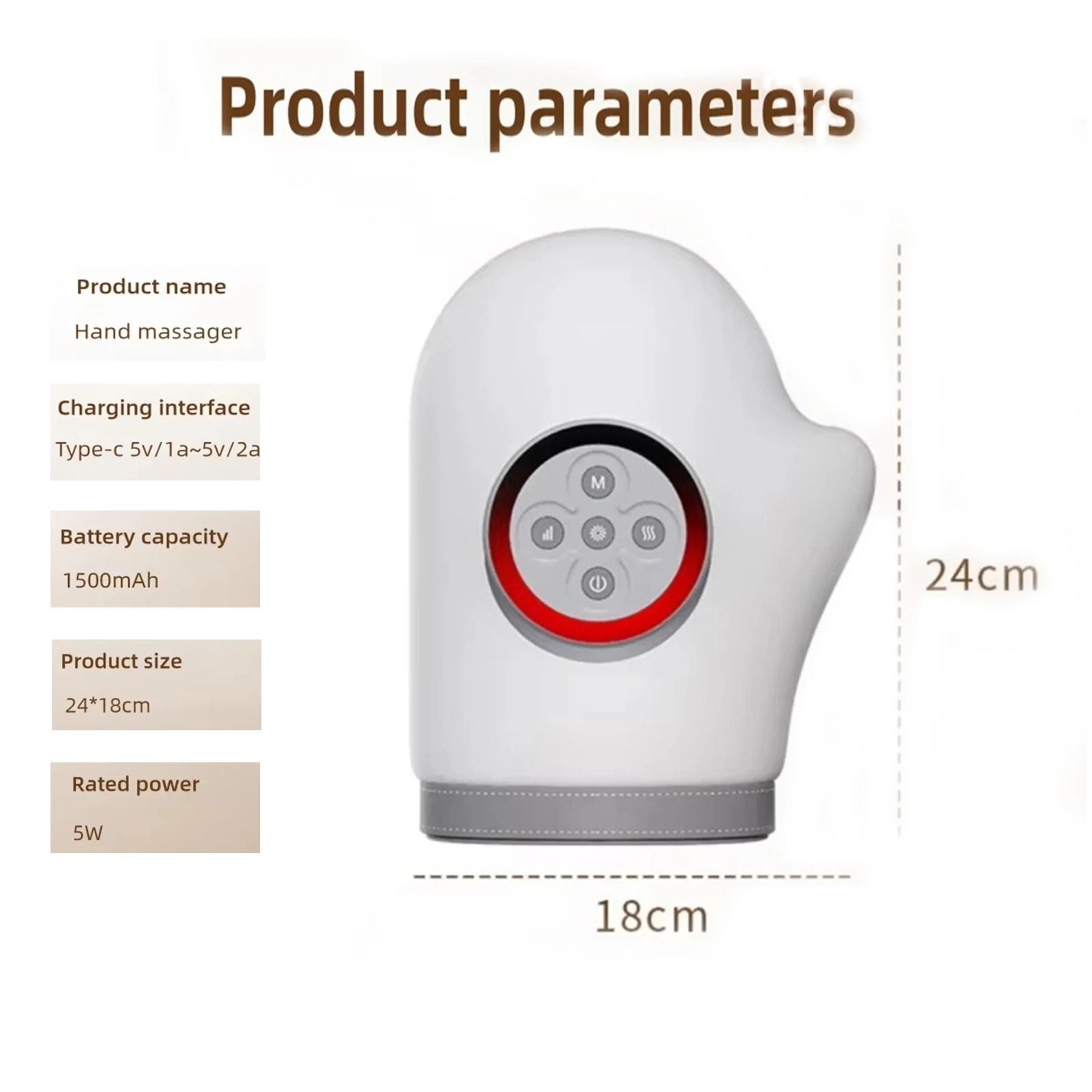 360 Air Pressure Electric Hand Massager With Heat Therapy And 5 Settings 4