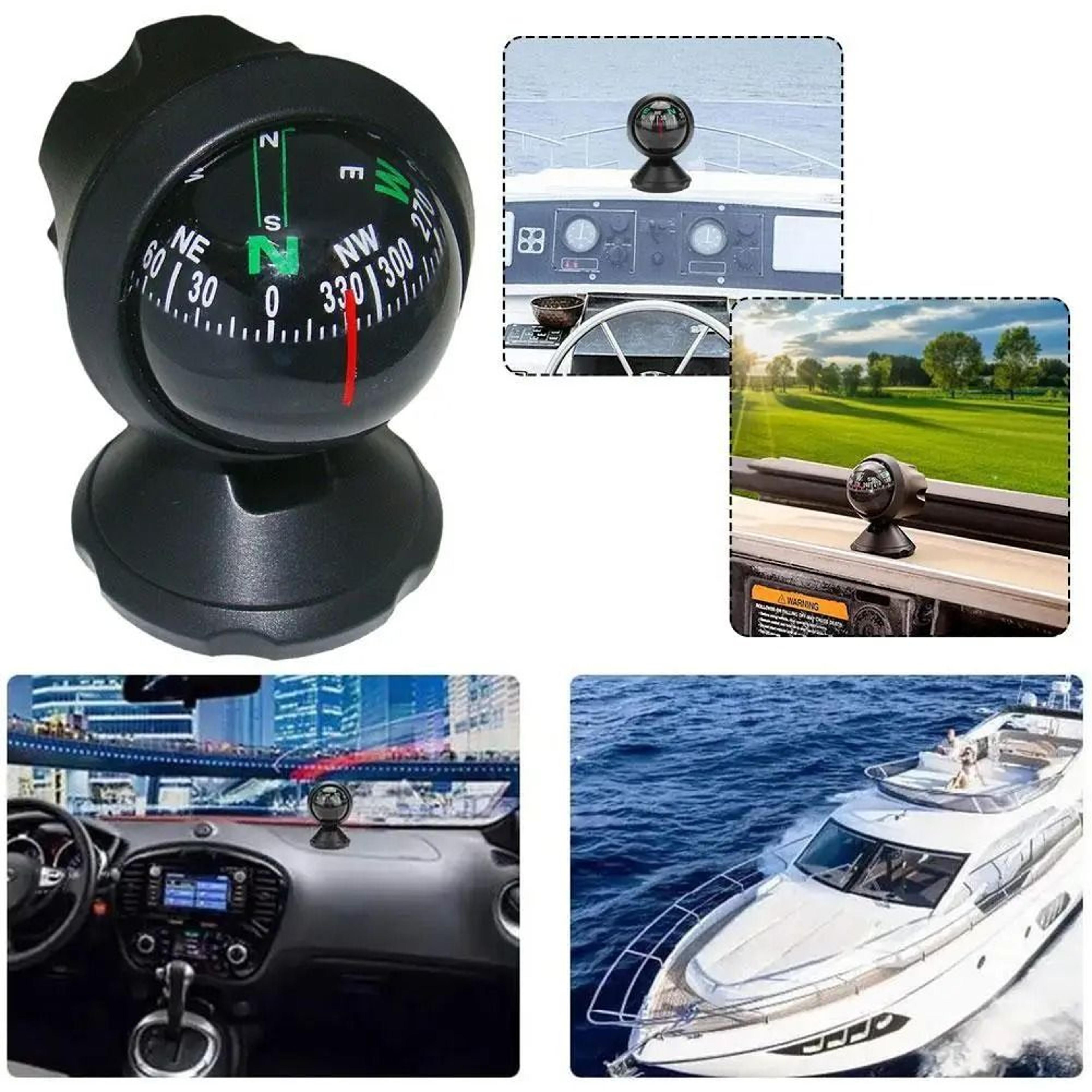 Car Mounted High Precision Luminous Guide Ball Compass Interior Navigation Tool 2