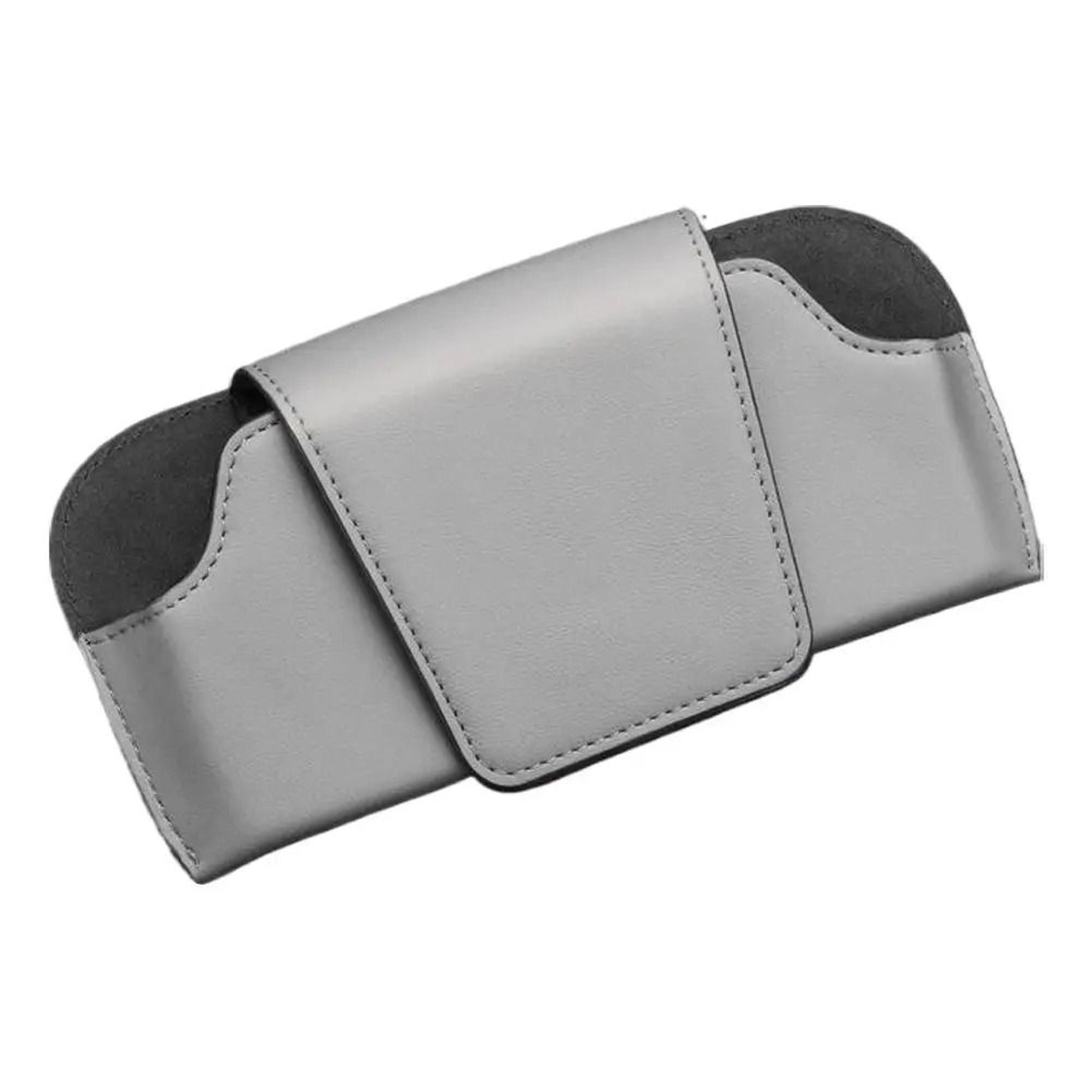 Leather Car Glasses Clip Sun Visor Sunglasses Holder Organizer 4