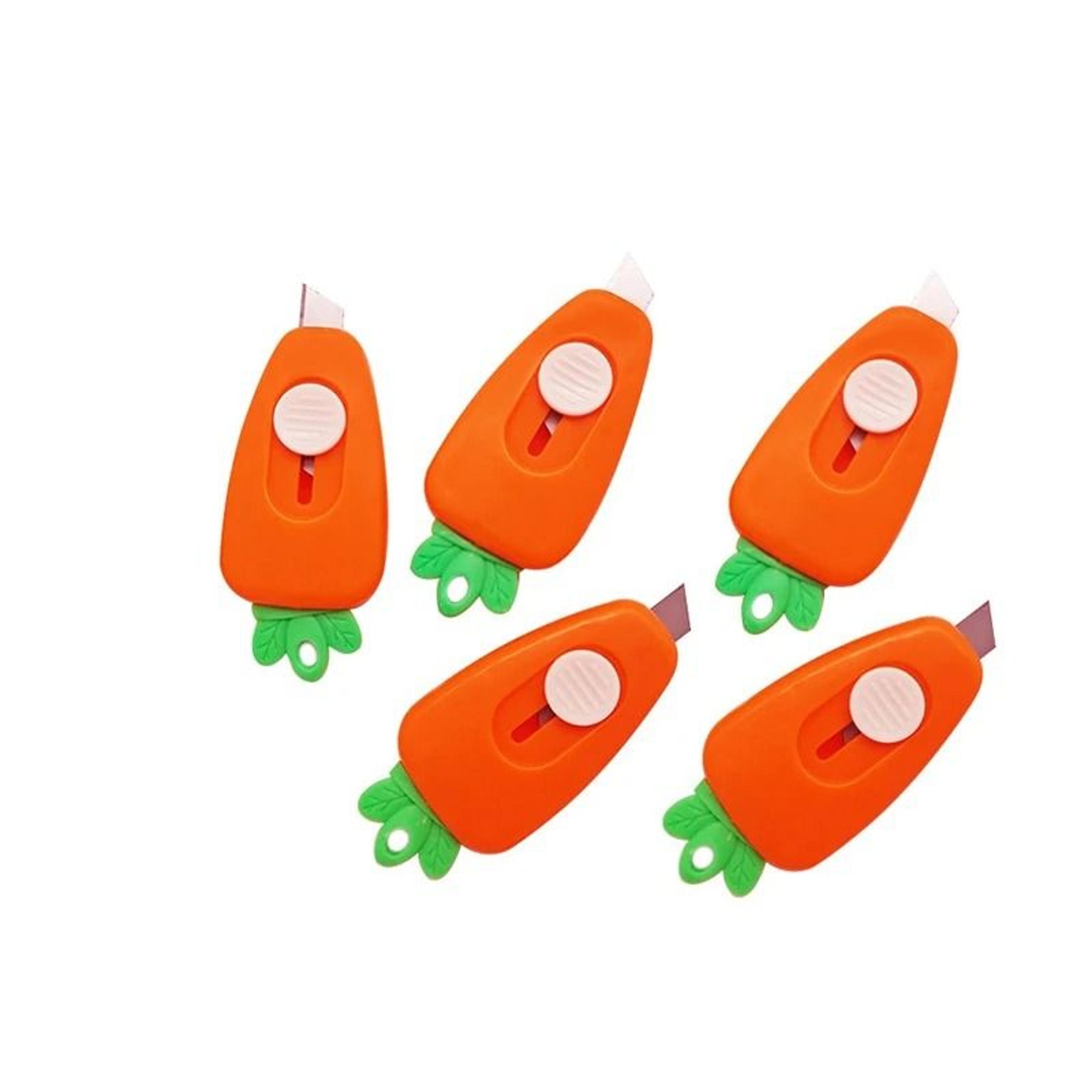 Cute Carrot Mini Utility Knife Keychain Box Cutter For Office And Crafts 3