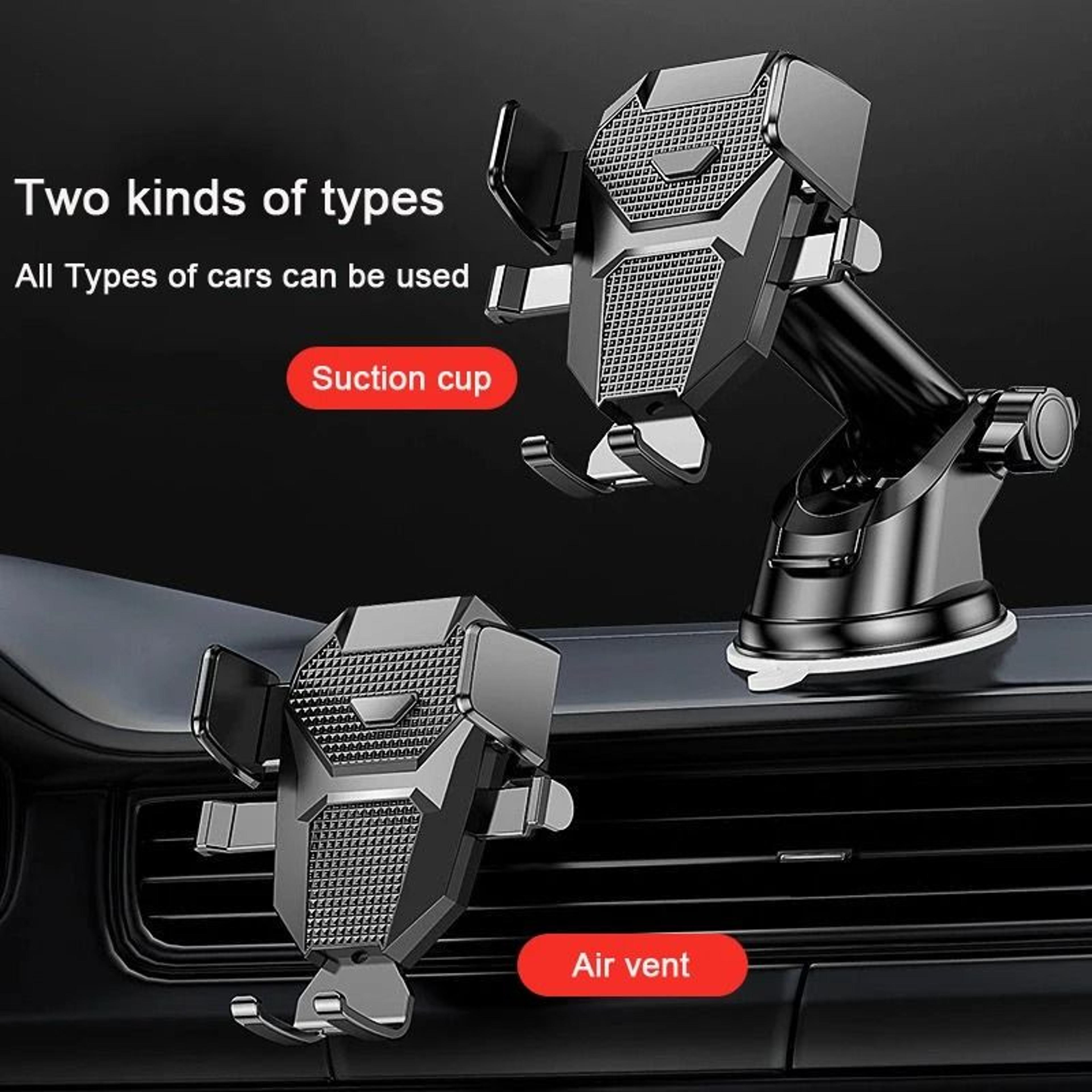 Car Phone Holder Air Vent Clip Mount With Suction Support Universal Fit 7