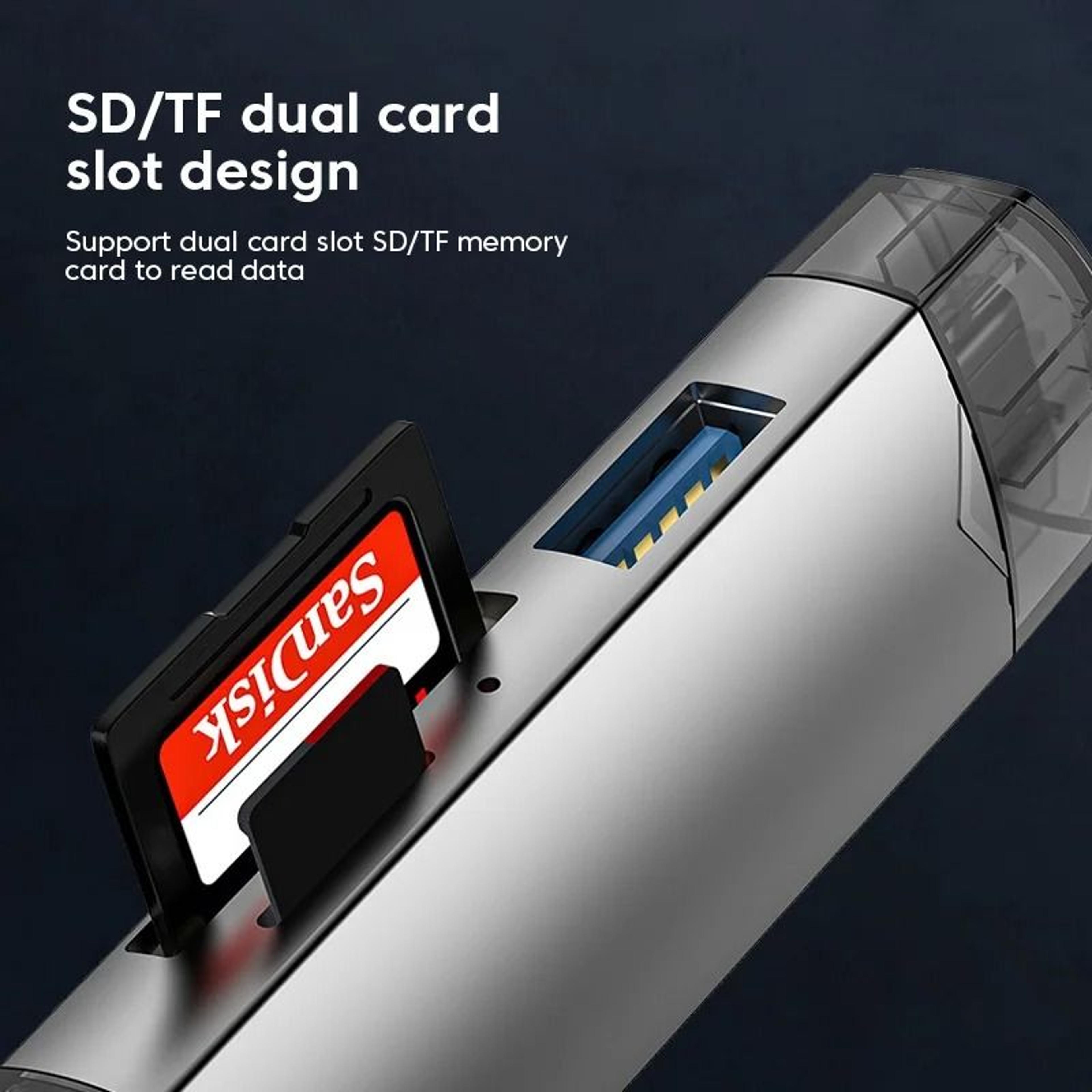 6 In 1 USB Card Reader USB 30 Type C SD TF Memory Adapter 6