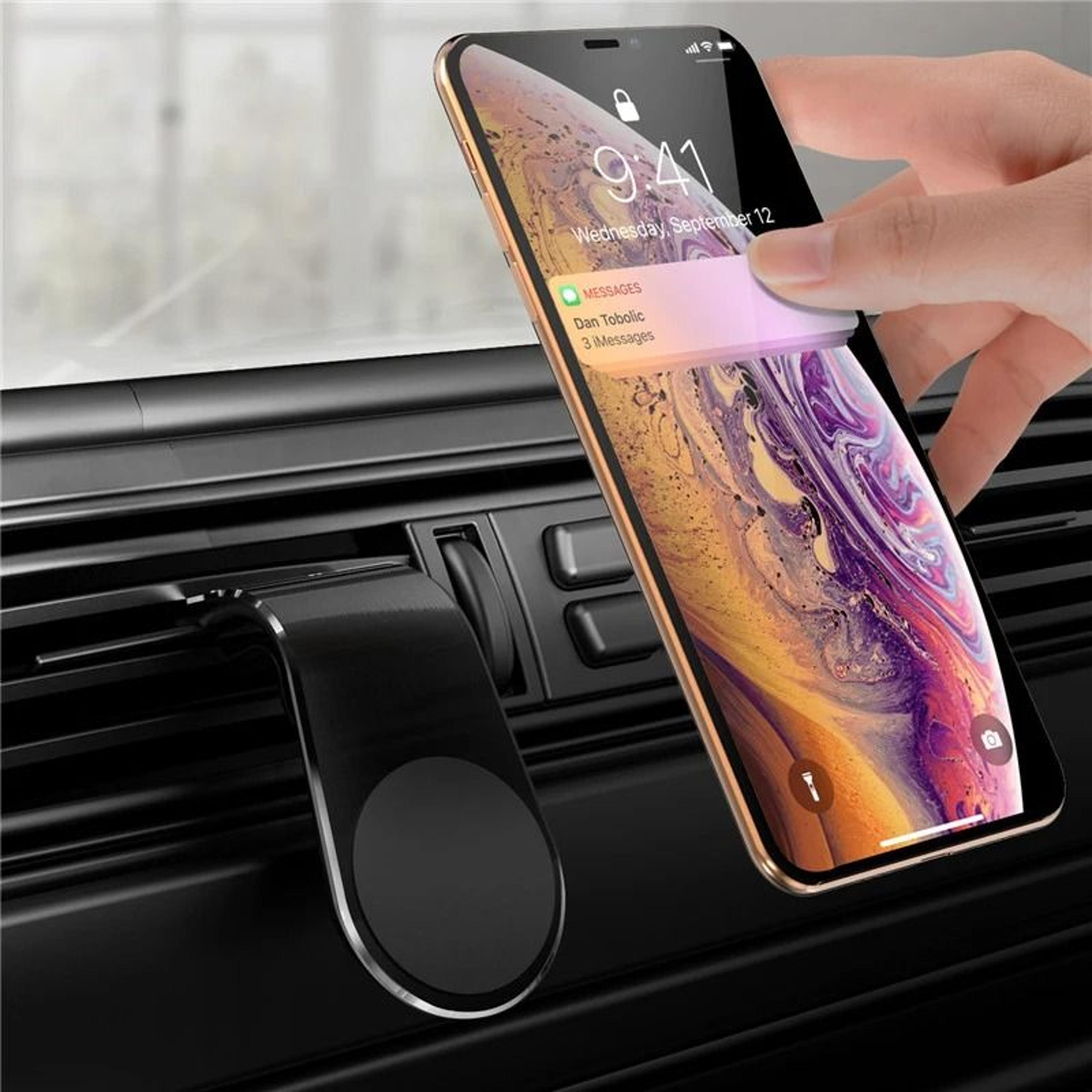 360 Degree Magnetic Car Phone Holder Air Vent Mount Metal Stand 4
