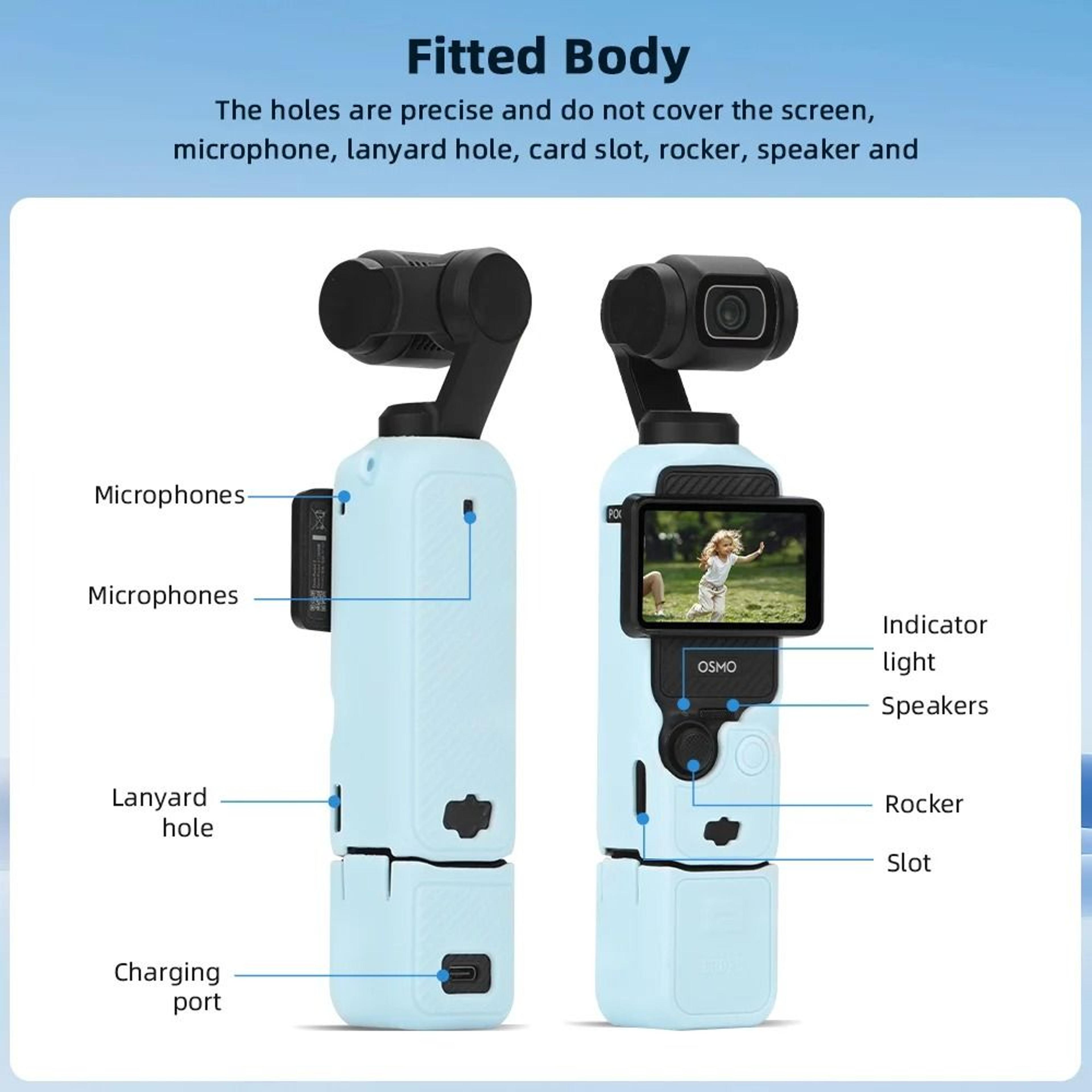 Silicone Protective Case For DJI Osmo Pocket 3 Camera With Lens Cover 15