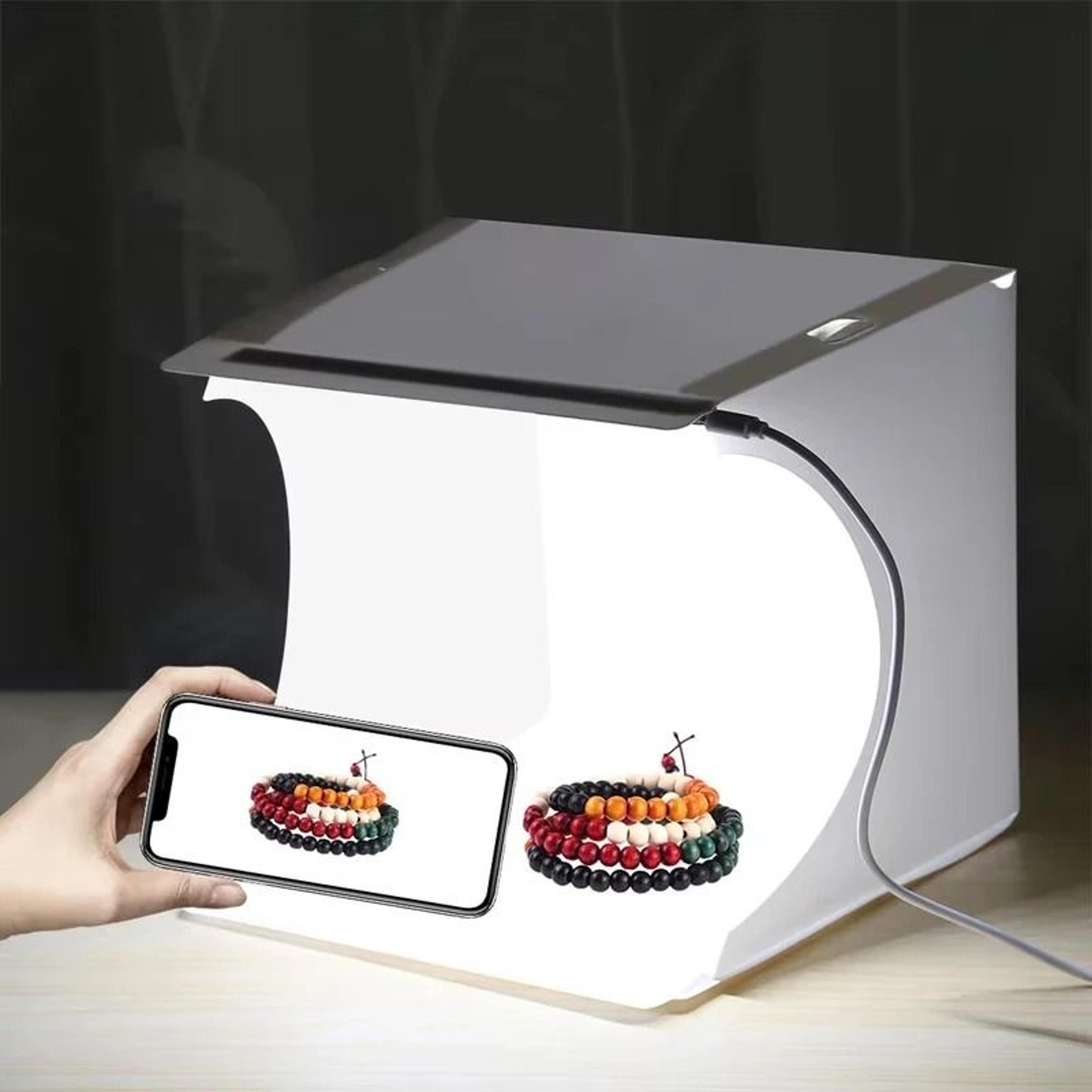 Portable Photo Light Box Studio With LED Lights And Color Backdrops 0