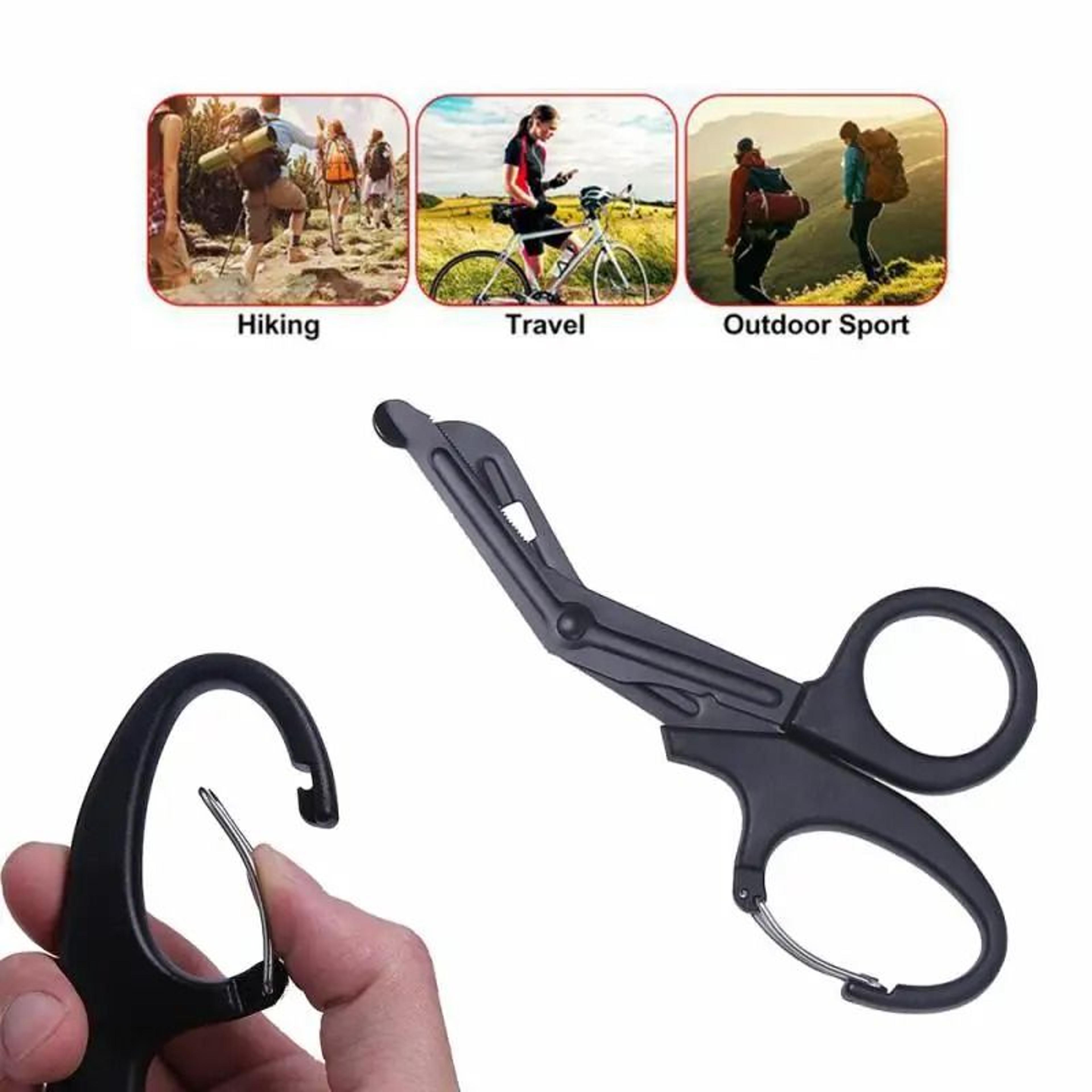 Stainless Steel Trauma Shears With Carabiner Emergency Bandage Cutting Scissors 6