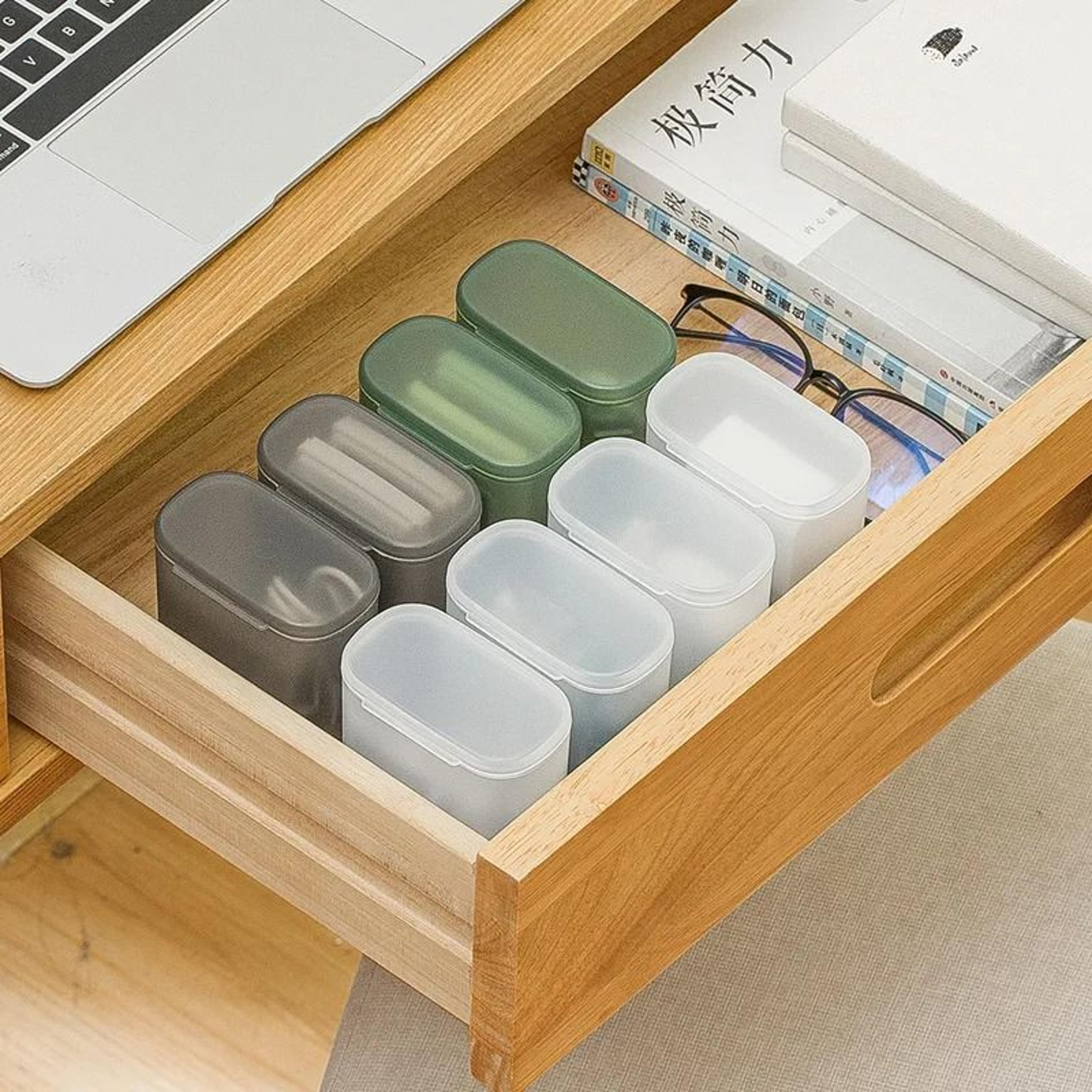 Dustproof Cable Organizer Box With Lid Transparent Desktop Charger Storage Box 11