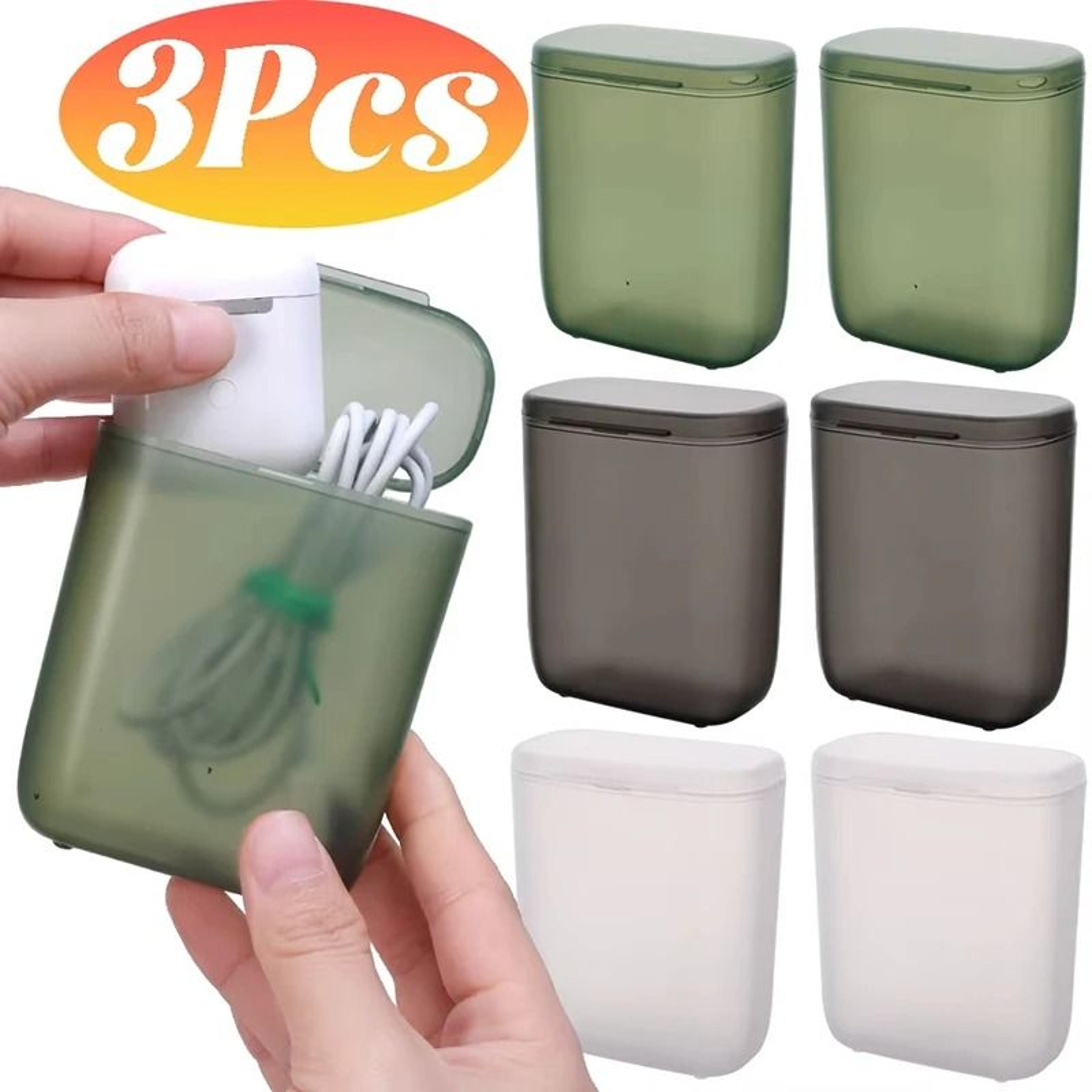 Dustproof Cable Organizer Box With Lid Transparent Desktop Charger Storage Box 13