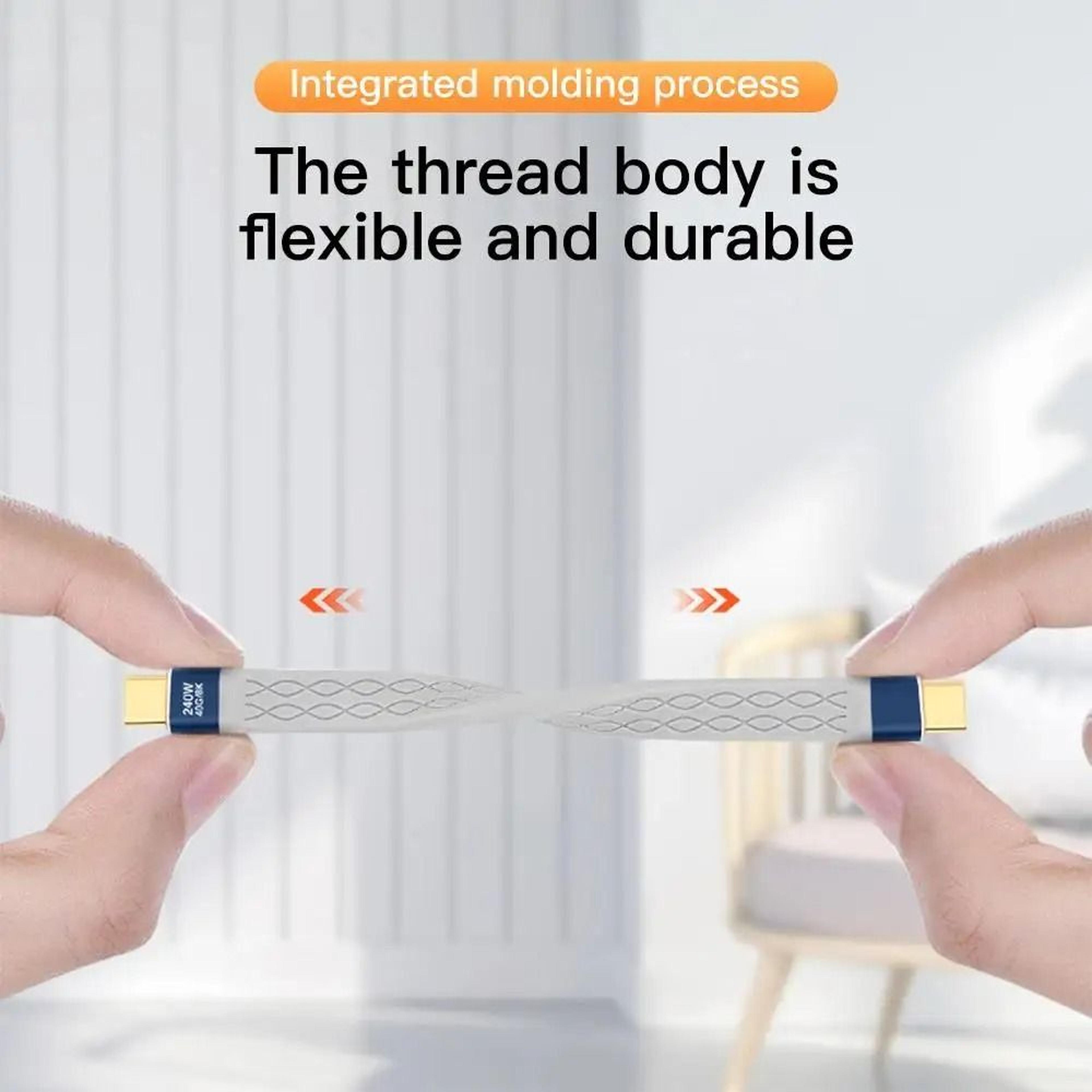 USB4 40Gbps USB C Cable Short PD 240W Fast Charging And 8K Video Data Cord 2