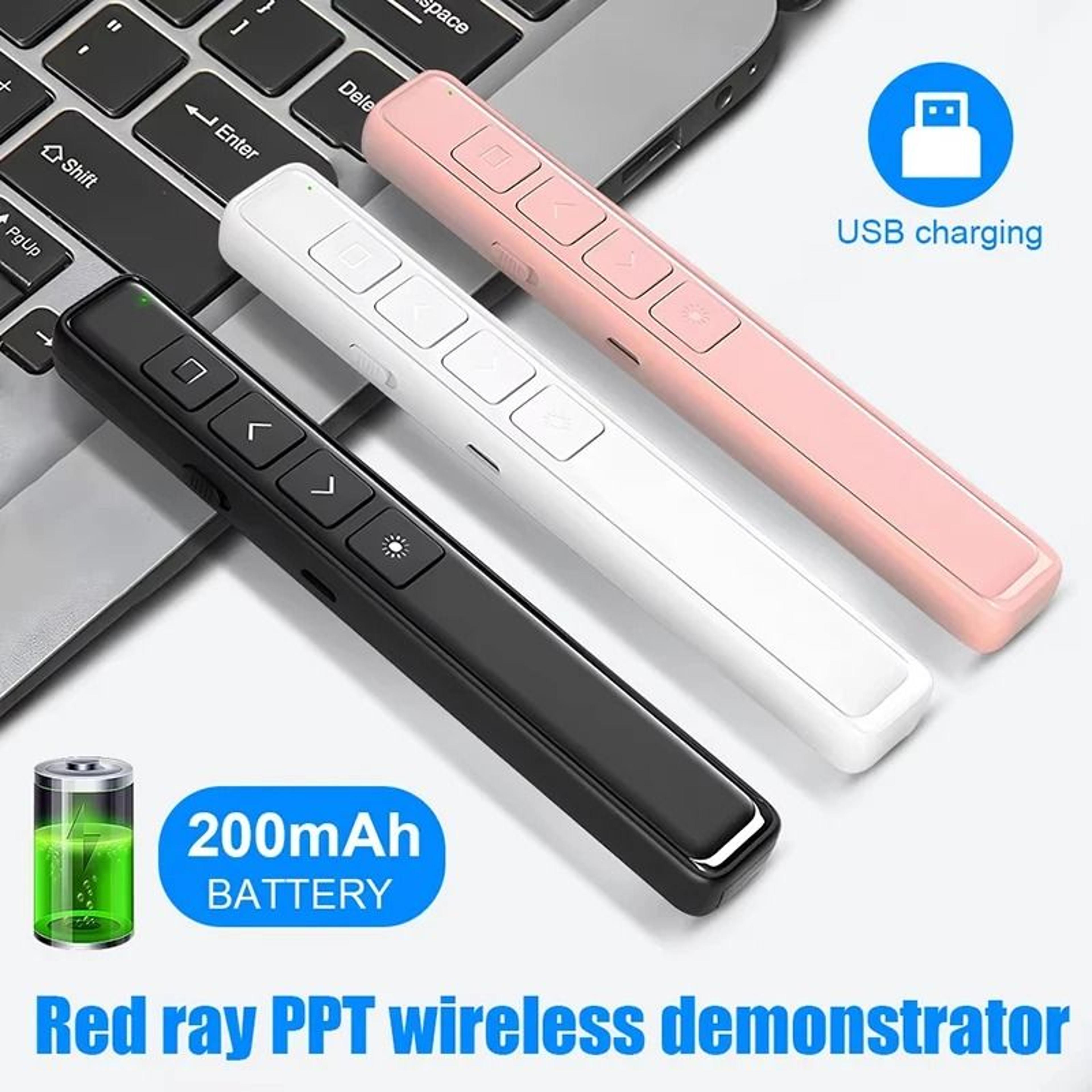 Wireless Presentation Remote 24G USB Slide Clicker With Pointer For PowerPoint 5