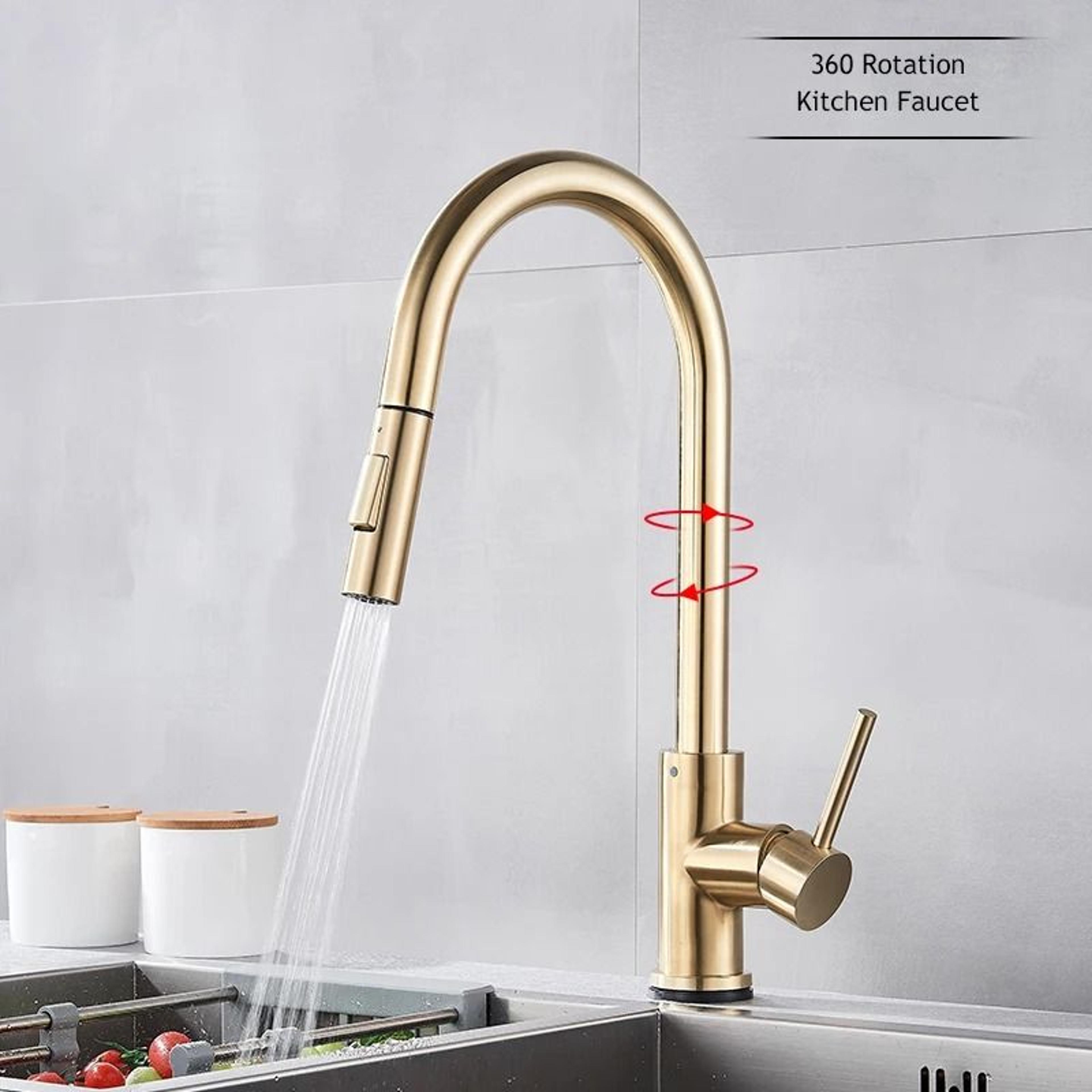 Pull Out Touch Sensor Kitchen Faucet 360 Rotation Smart Single Handle Mixer Tap 12
