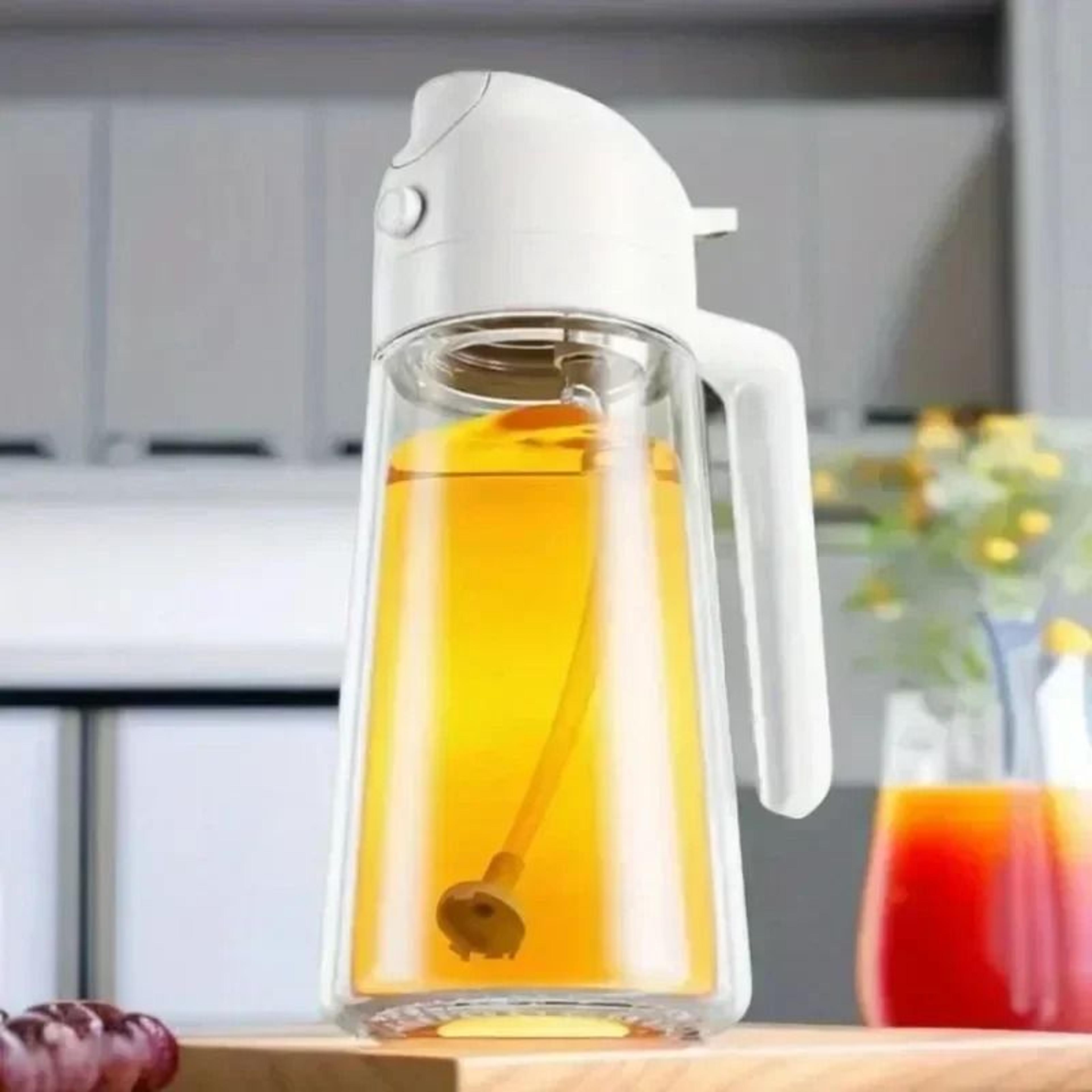 2 In 1 Oil Sprayer Bottle 500ml Glass Olive Oil Sprayer For Cooking BBQ Baking And Meal Prep 3