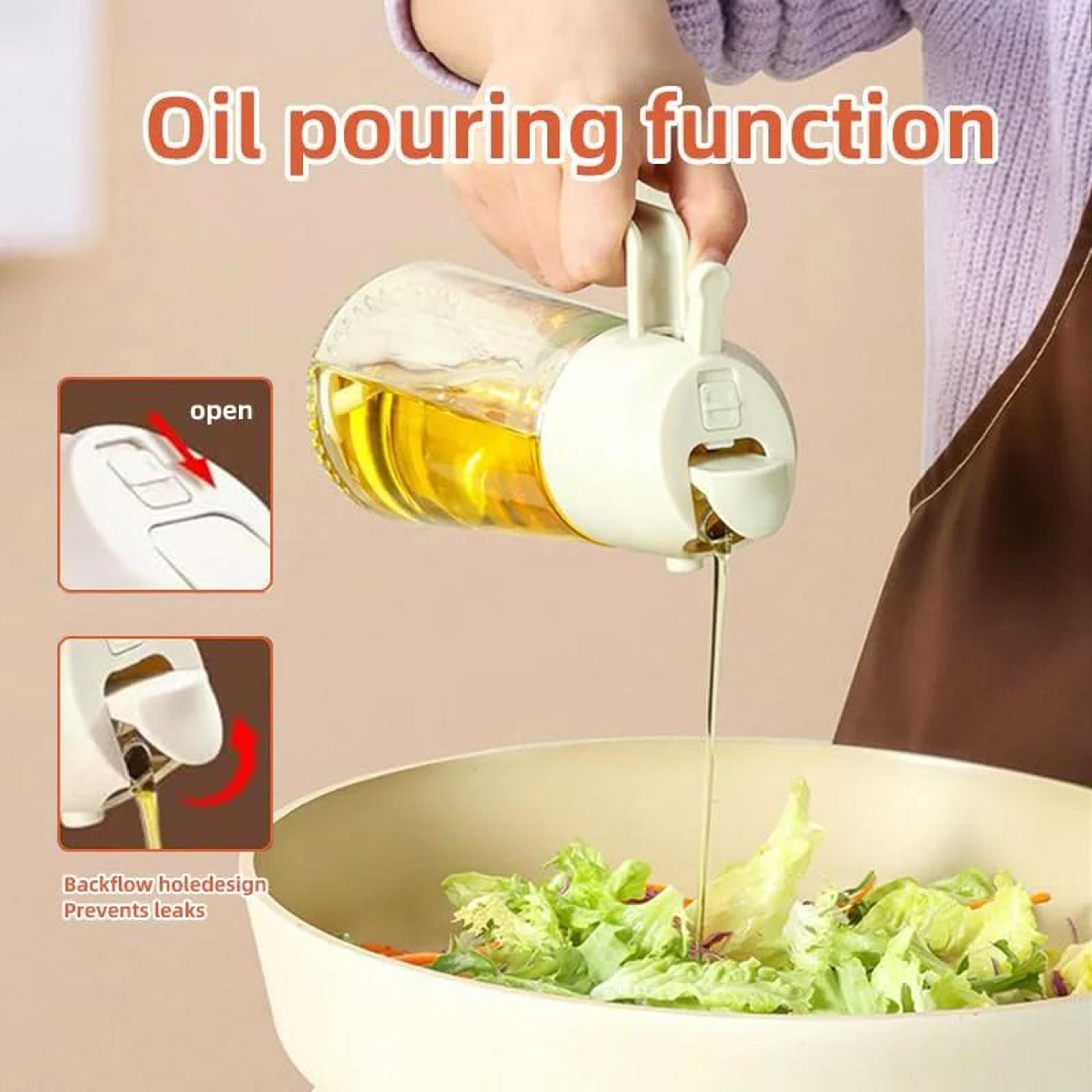 2in1 500ml Oil Sprayer Bottle Kitchen Oil Dispenser For Cooking And BBQ 11