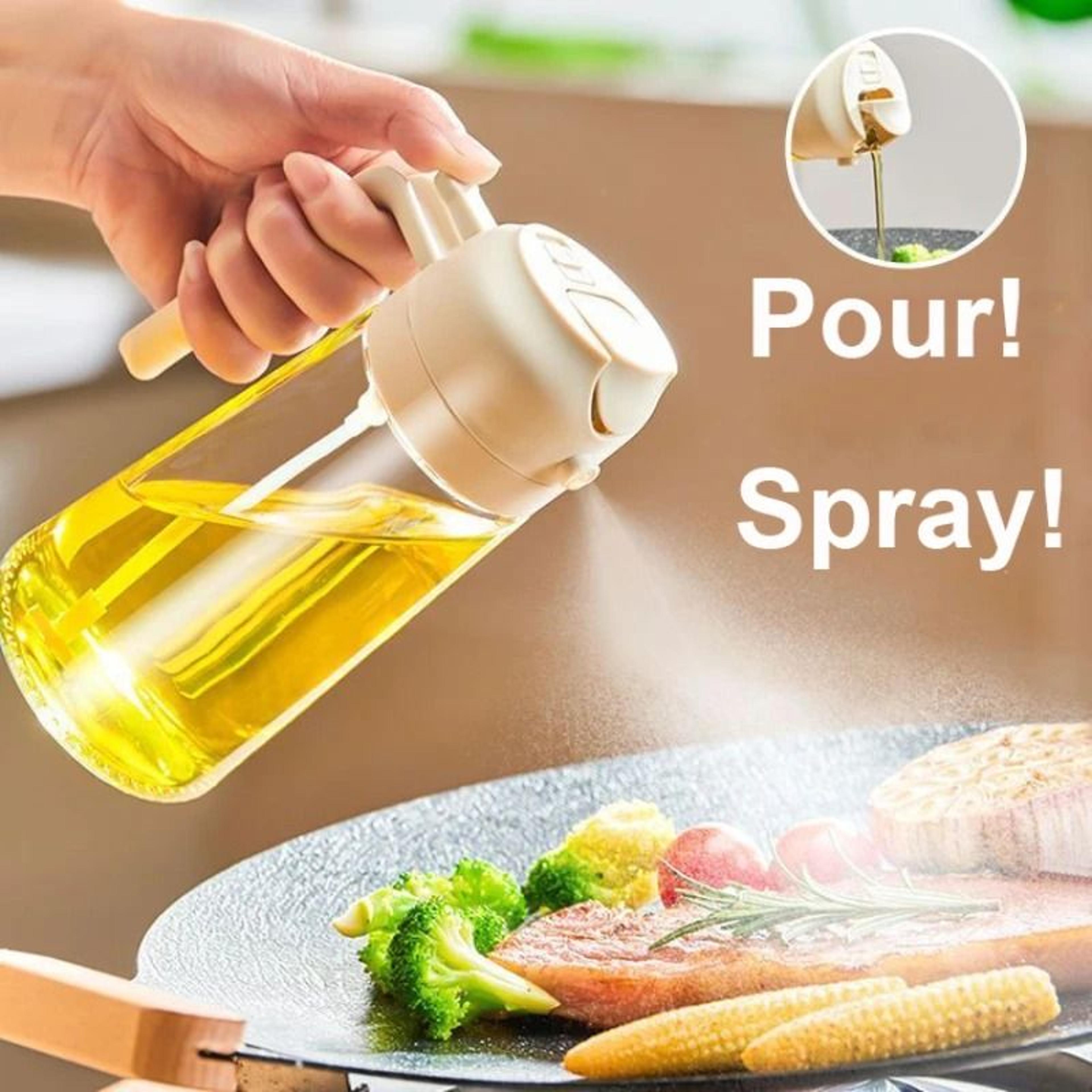 2in1 500ml Oil Sprayer Bottle Kitchen Oil Dispenser For Cooking And BBQ 13
