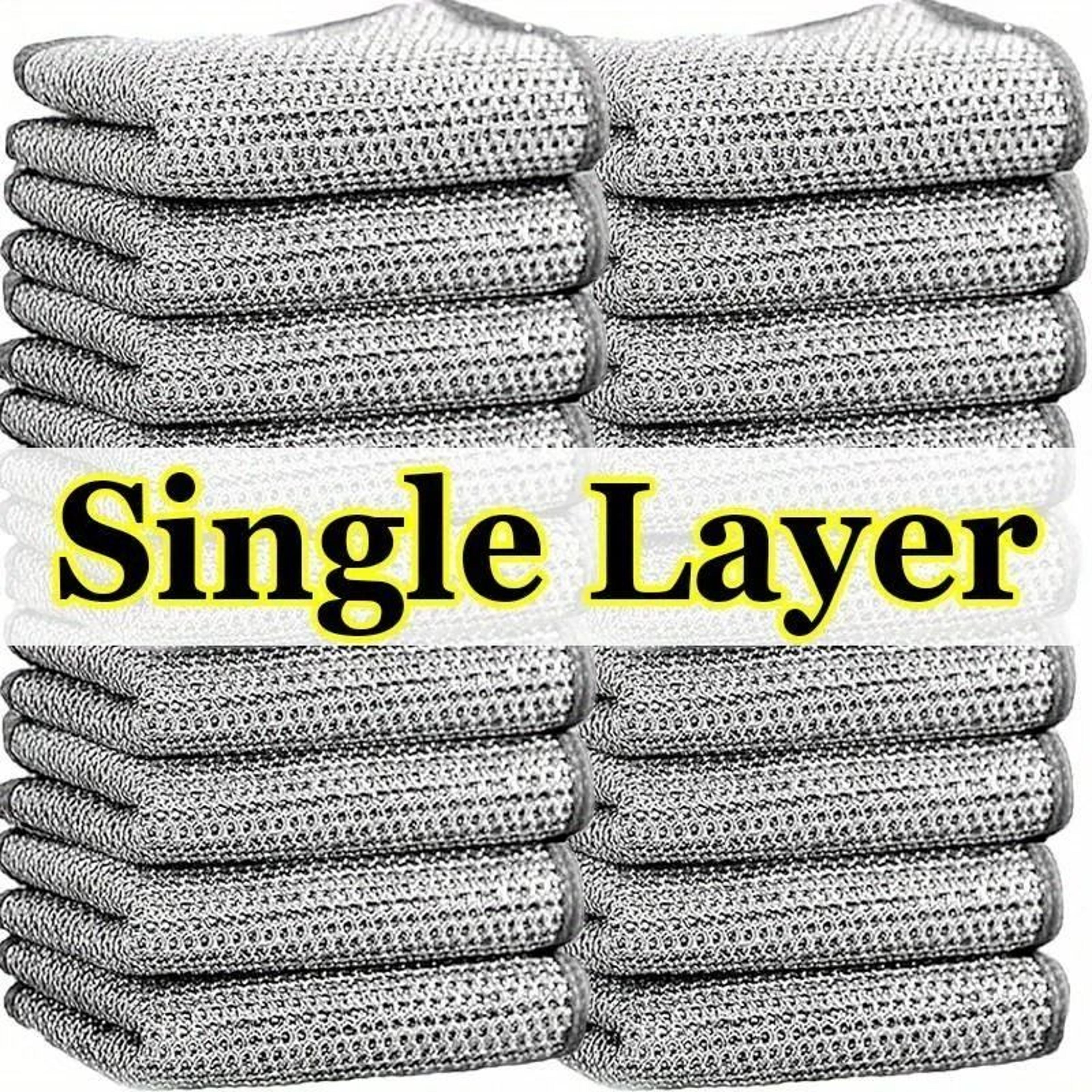 Double Sided Dishcloth Dish Towel Absorbent Oil Removal Cleaning Cloth 1