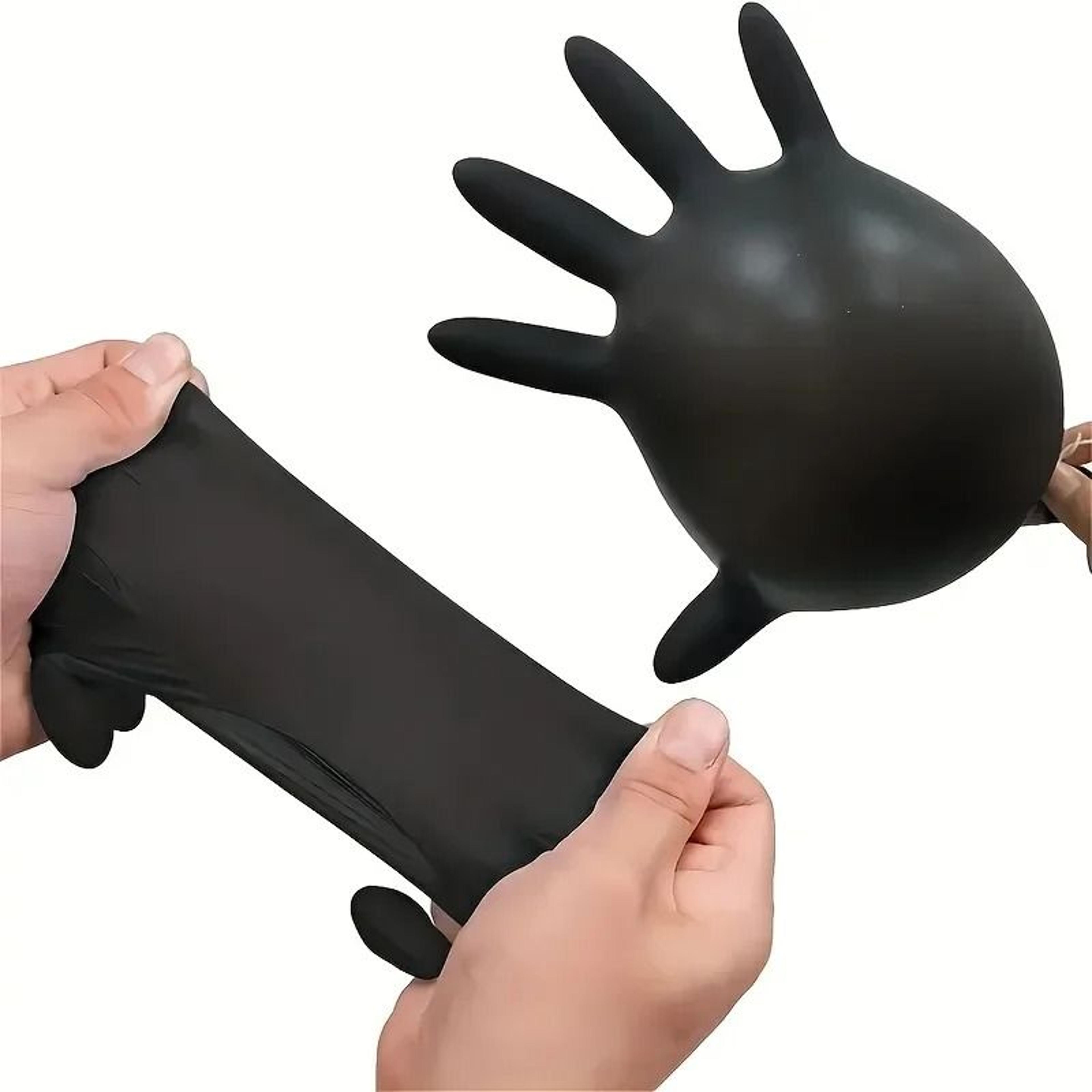 Black Nitrile Gloves Disposable Latex Free Waterproof Food Prep Cleaning Gloves 5