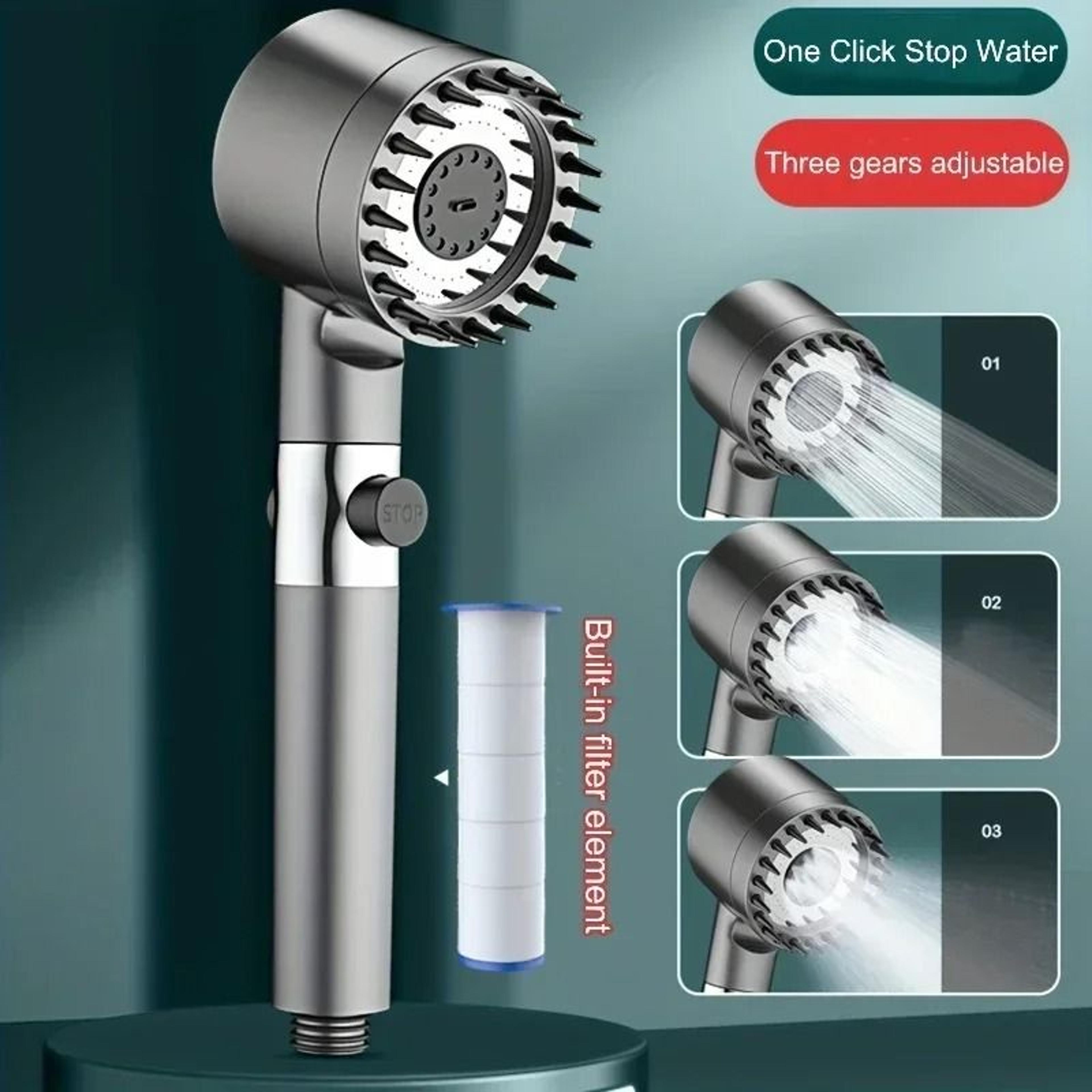 High Pressure Shower Head Rainfall 3 Mode Shower Head With Filter And Water Stop 15