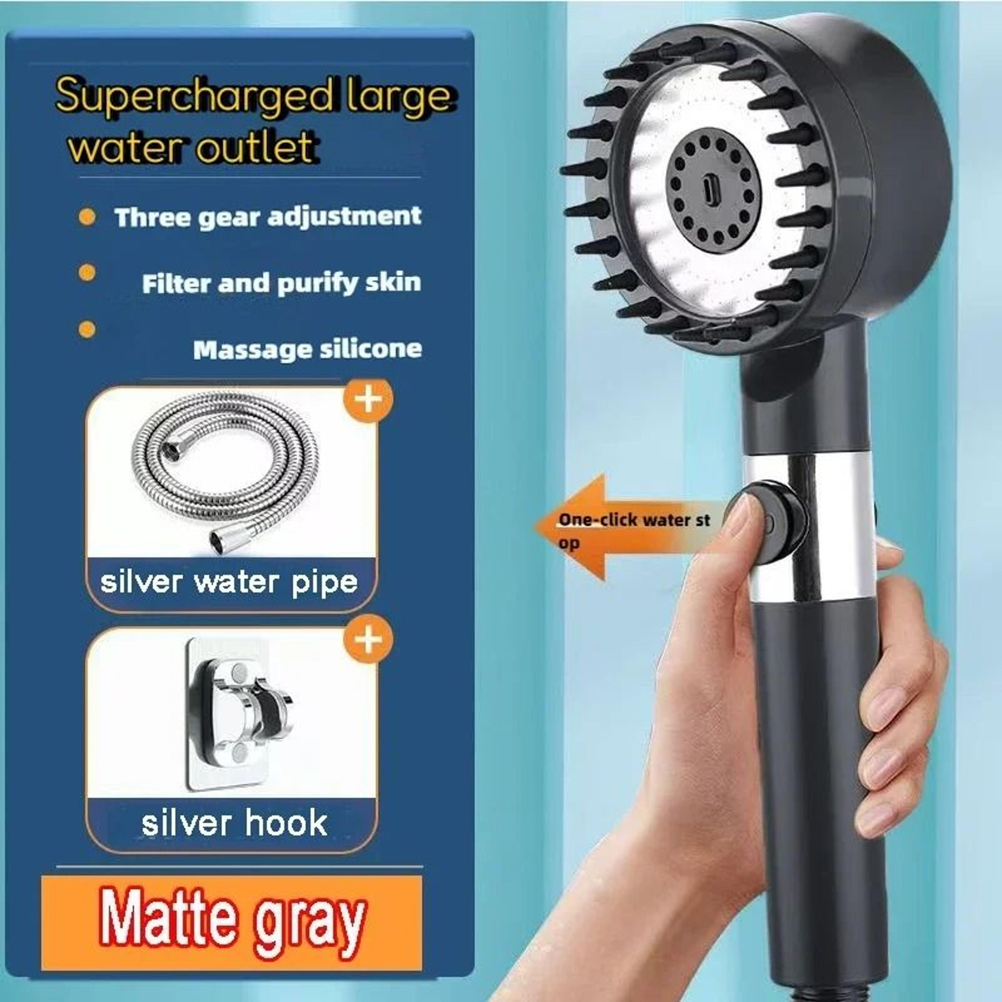 High Pressure Shower Head Rainfall 3 Mode Shower Head With Filter And Water Stop 6