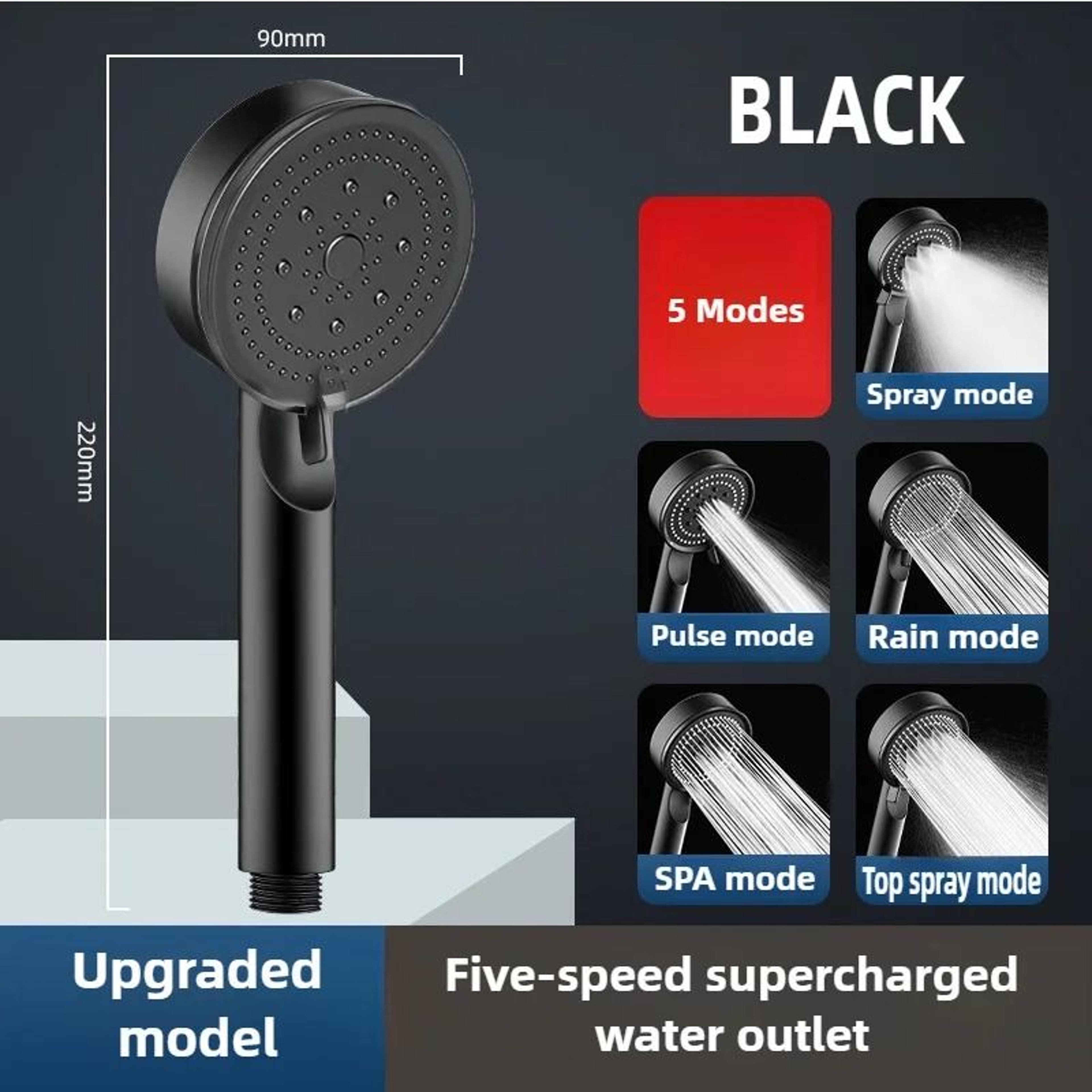Pressure Boost Shower Head 5 Mode Shower Head Adjustable Massage Shower Nozzle 1