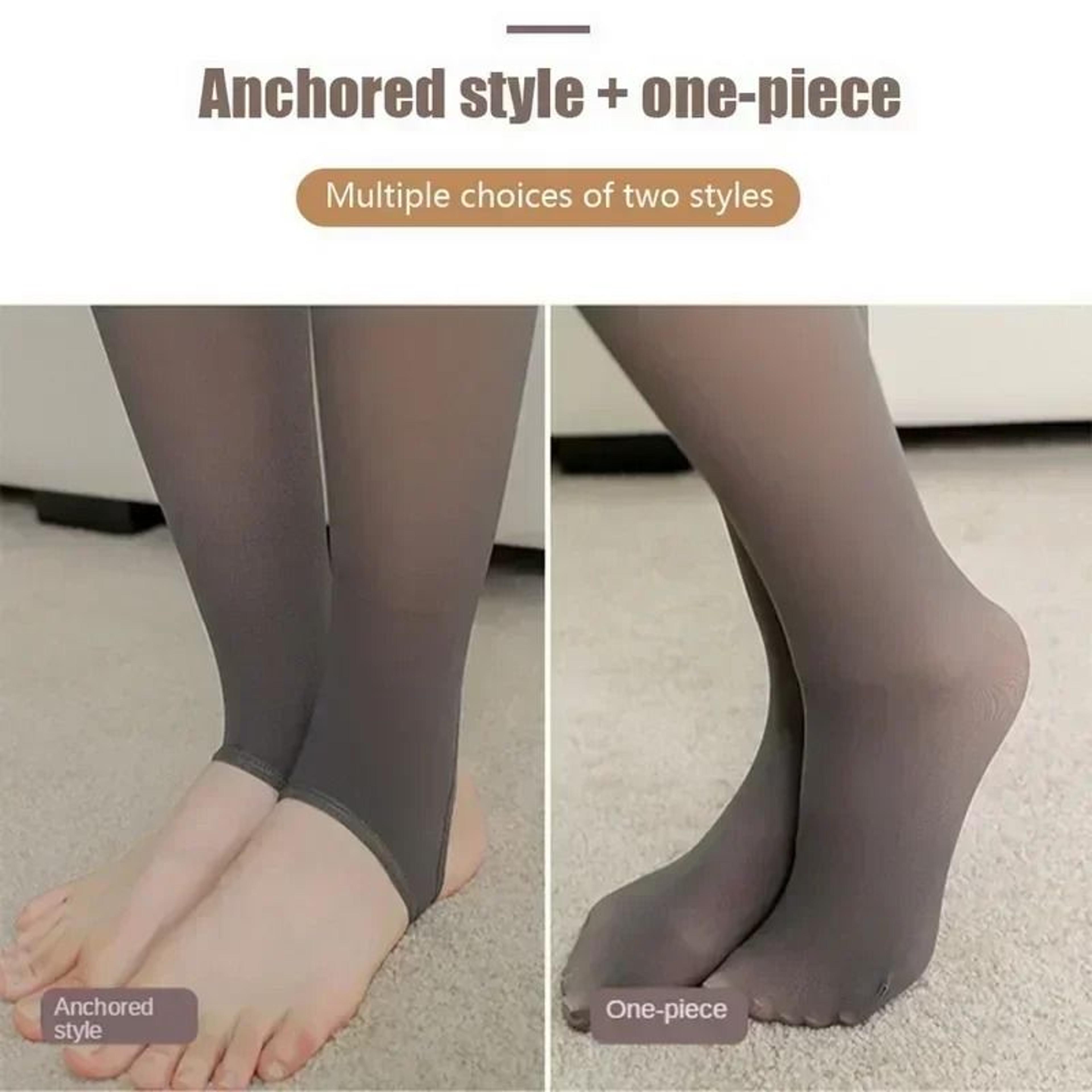 Fake Translucent Fleece Tights Thermal Fleece Pantyhose Winter Warm Stockings Leggings 11