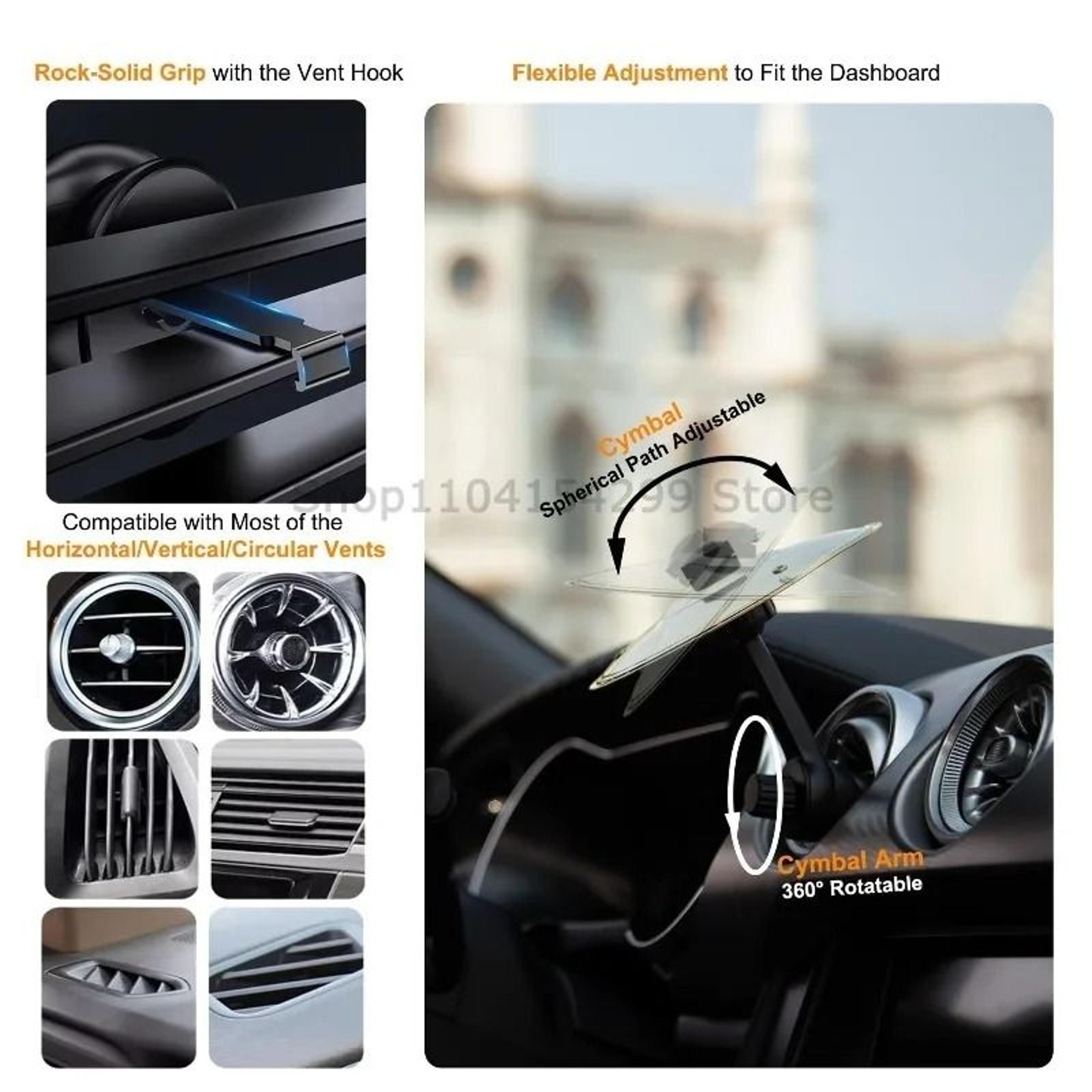 Car Vent Mini Drum Car Air Vent Cymbal Fun Car Interior Musical Toy Accessory 9