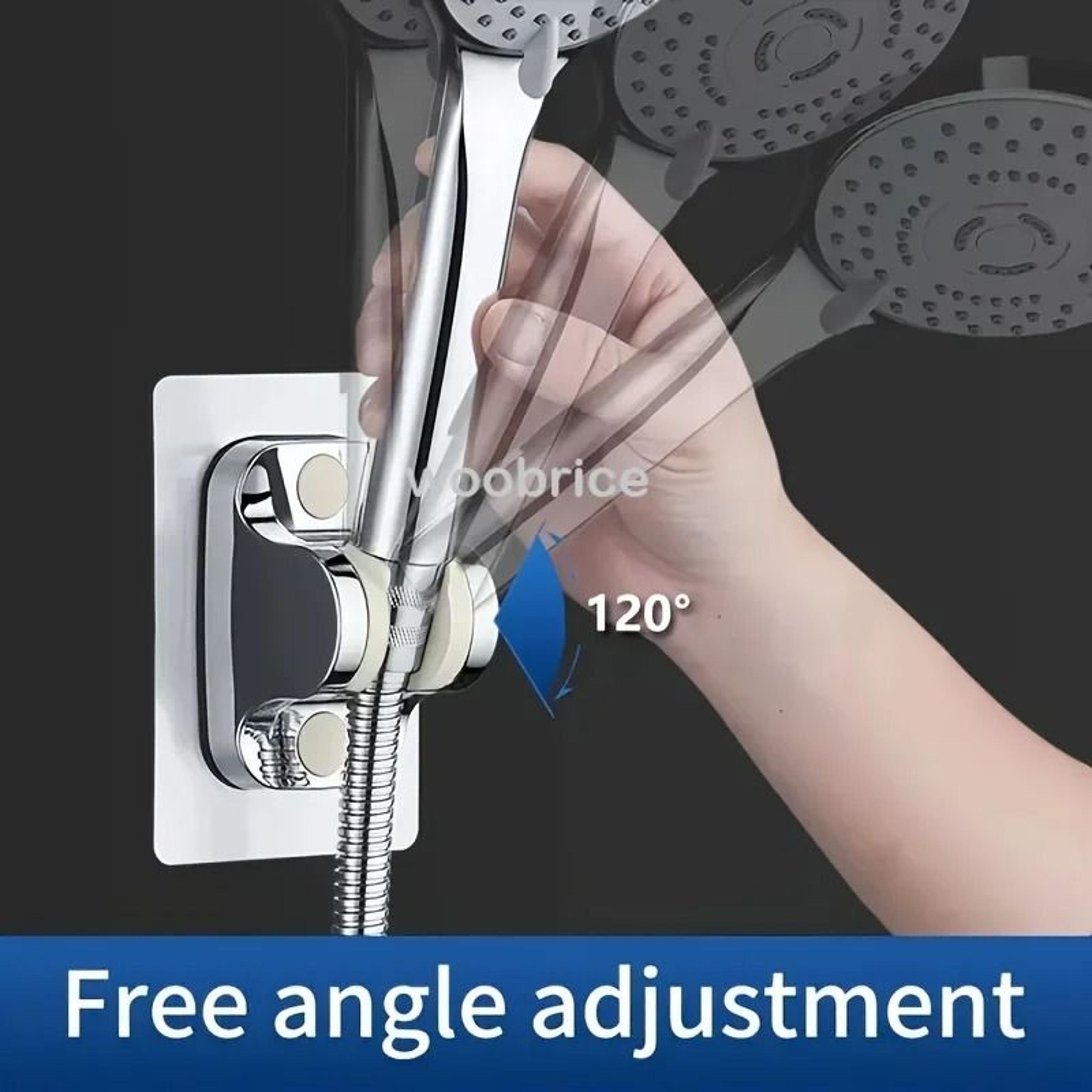 Suction Cup Shower Head Holder 360 Adjustable No Drill Shower Wall Mount Bracket 8