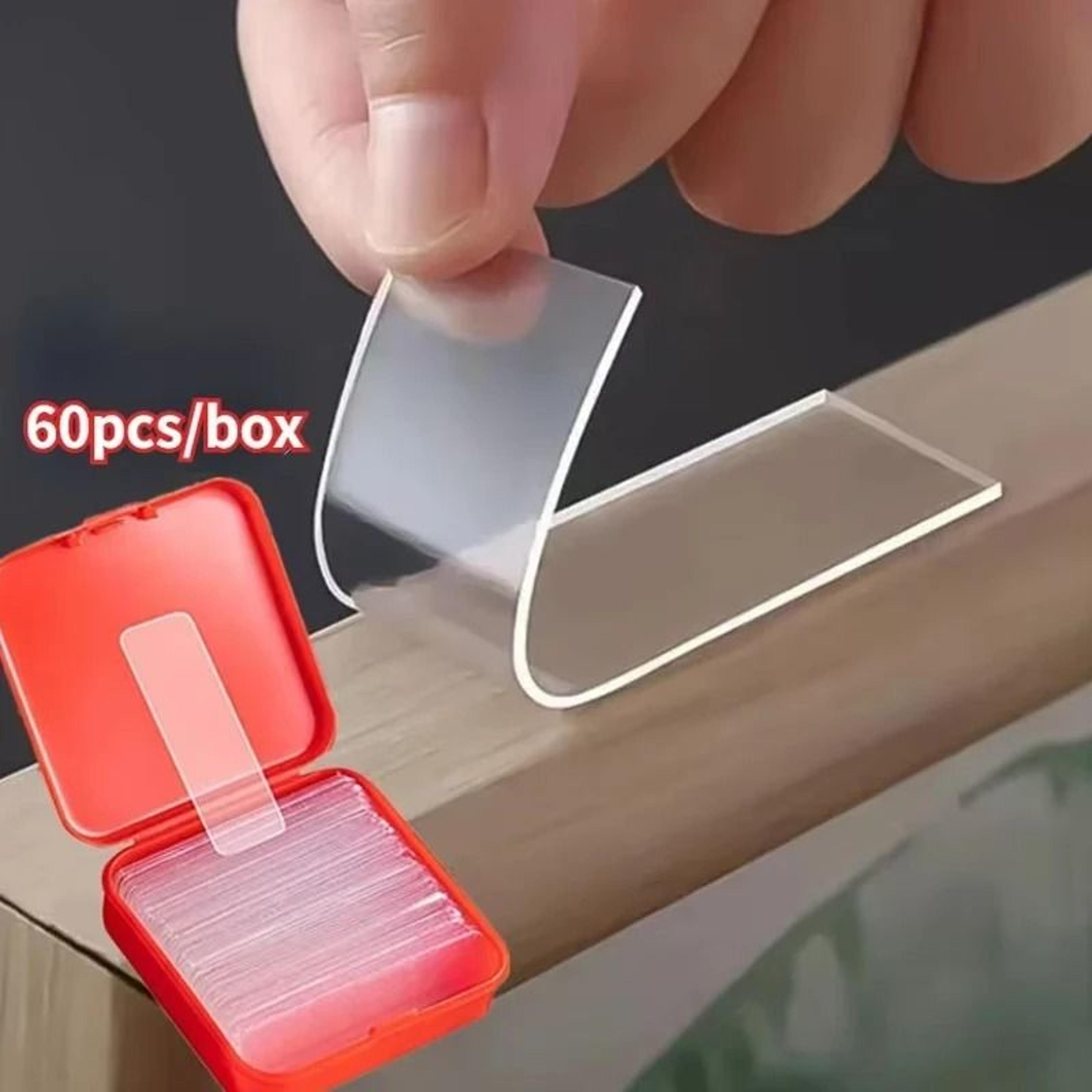 Double Sided Mounting Tape Waterproof Removable Reusable Wall Sticky Pads Set 5