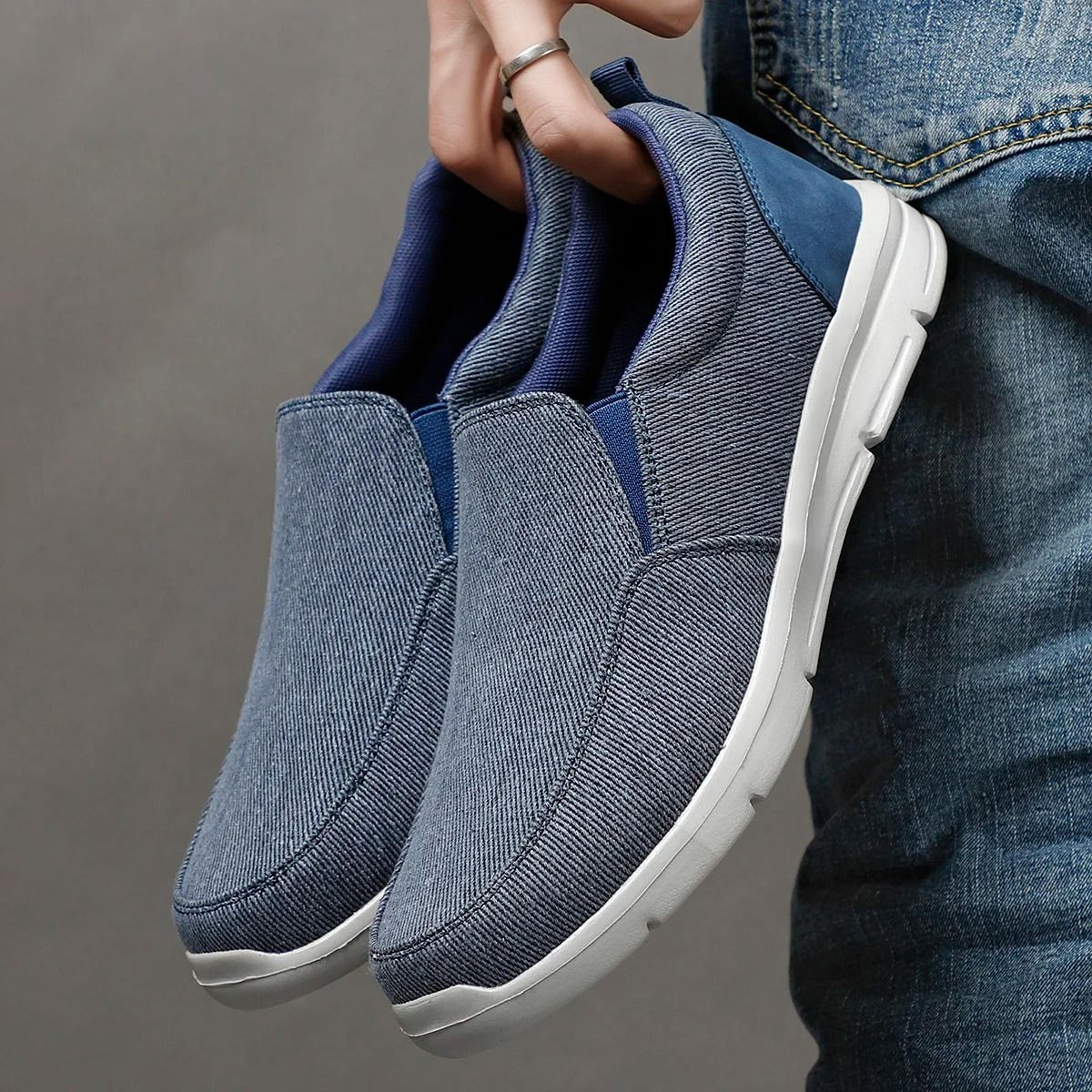 Mens Canvas Shoes Breathable Slip On Sneakers Comfortable Summer Walking Loafers 1