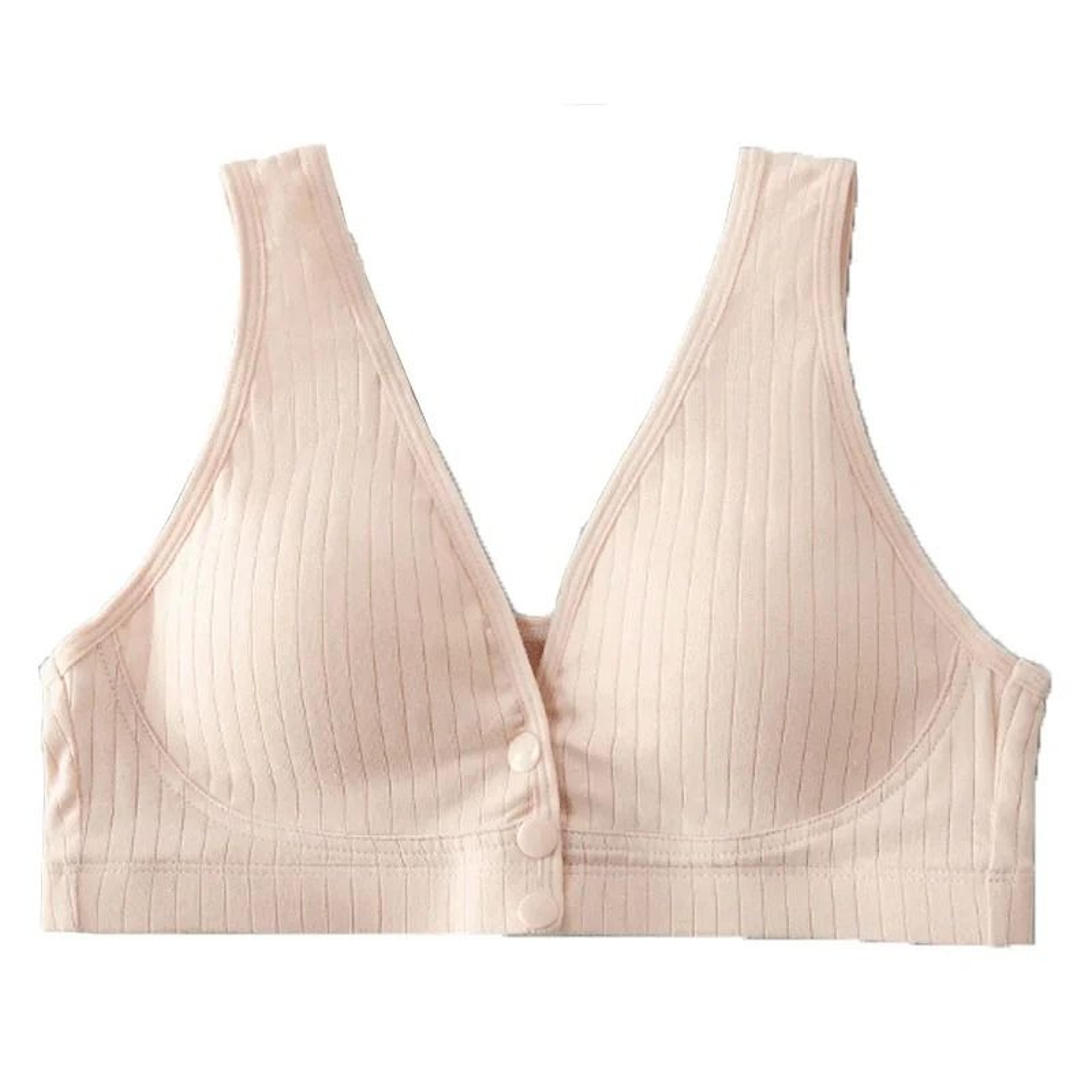 Pure Cotton Nursing Bra Breastfeeding Bra Maternity Bralette Plus Size Comfort 2