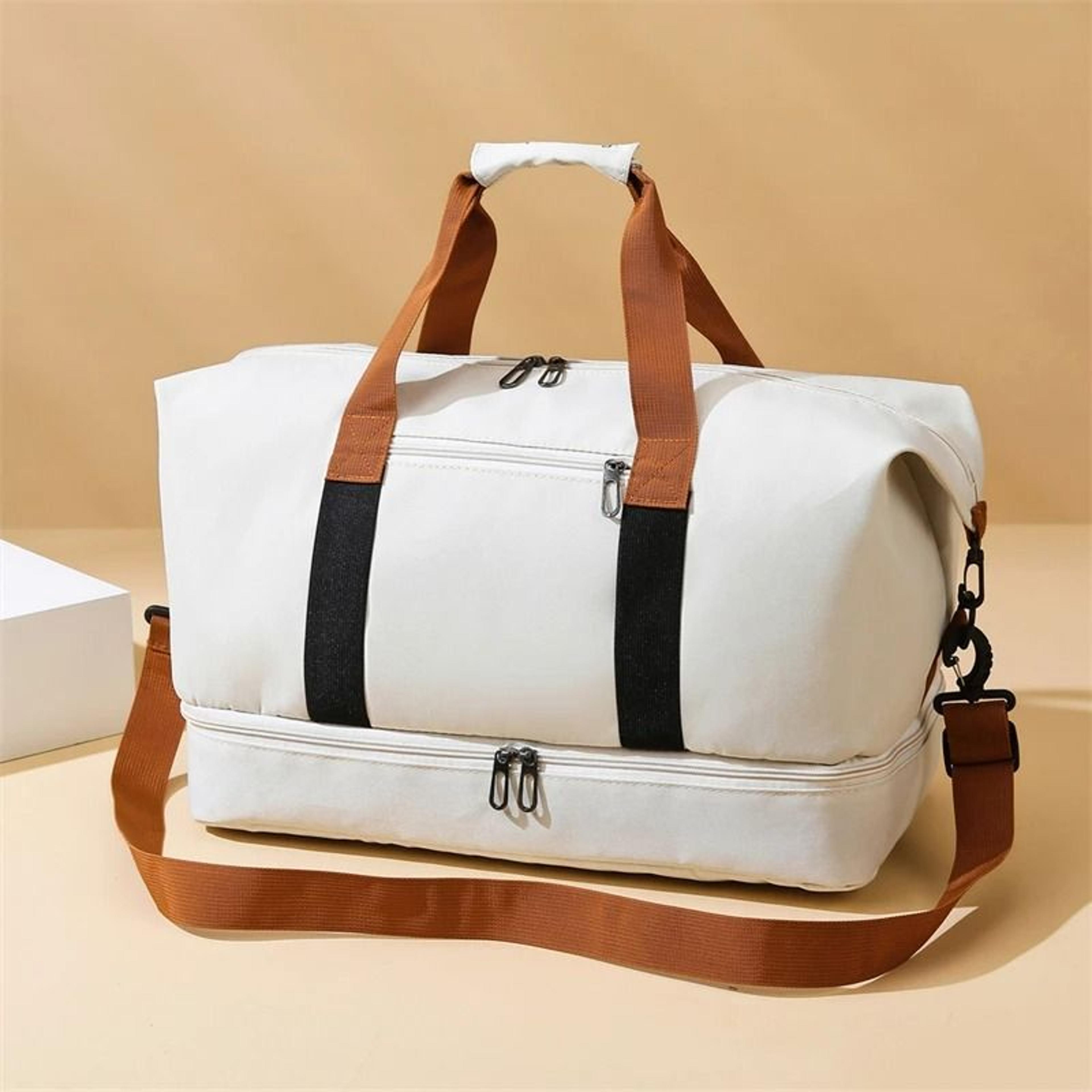 Large Travel Bag Lightweight Gym Bag With Shoe Compartment Shoulder Messenger 10