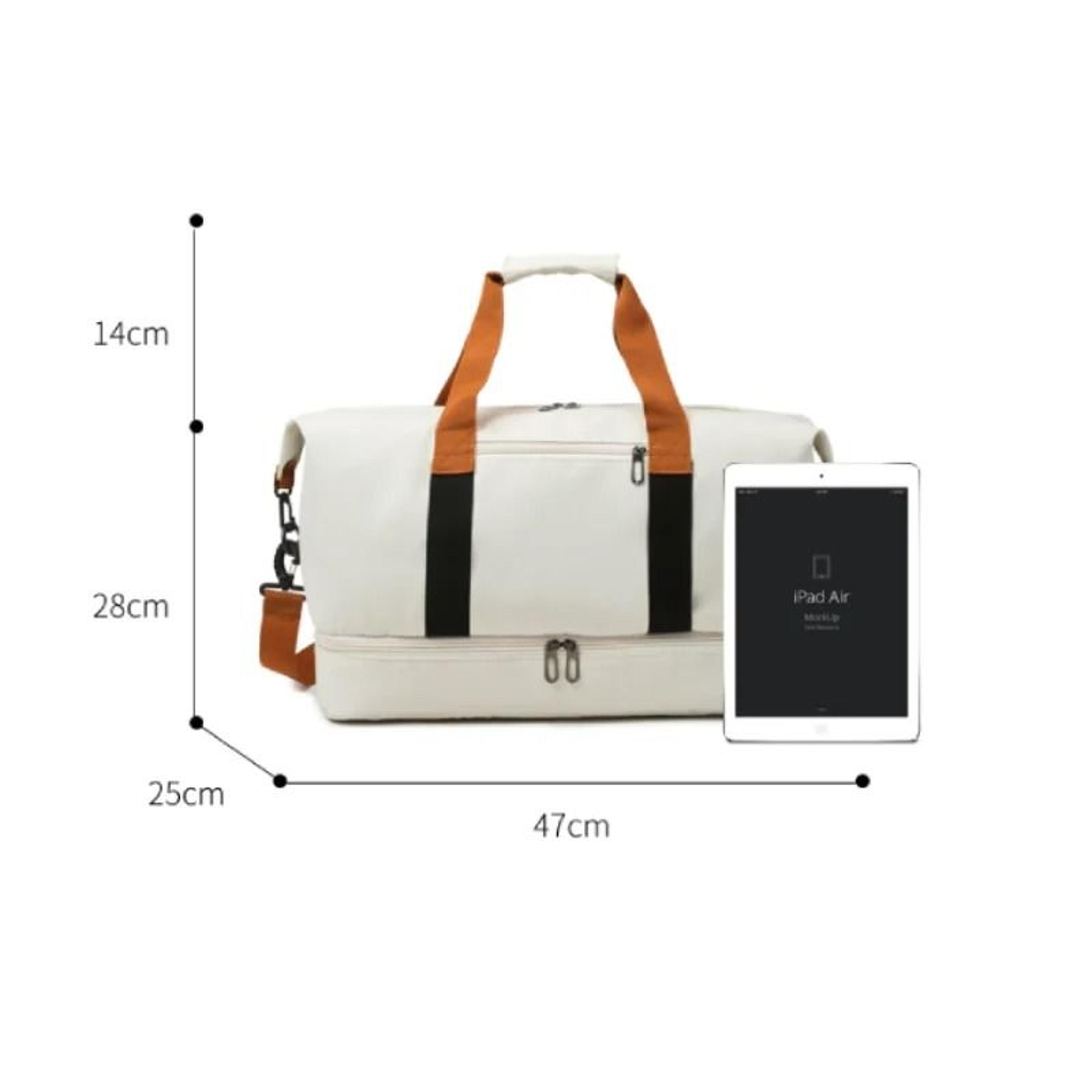 Large Travel Bag Lightweight Gym Bag With Shoe Compartment Shoulder Messenger 6