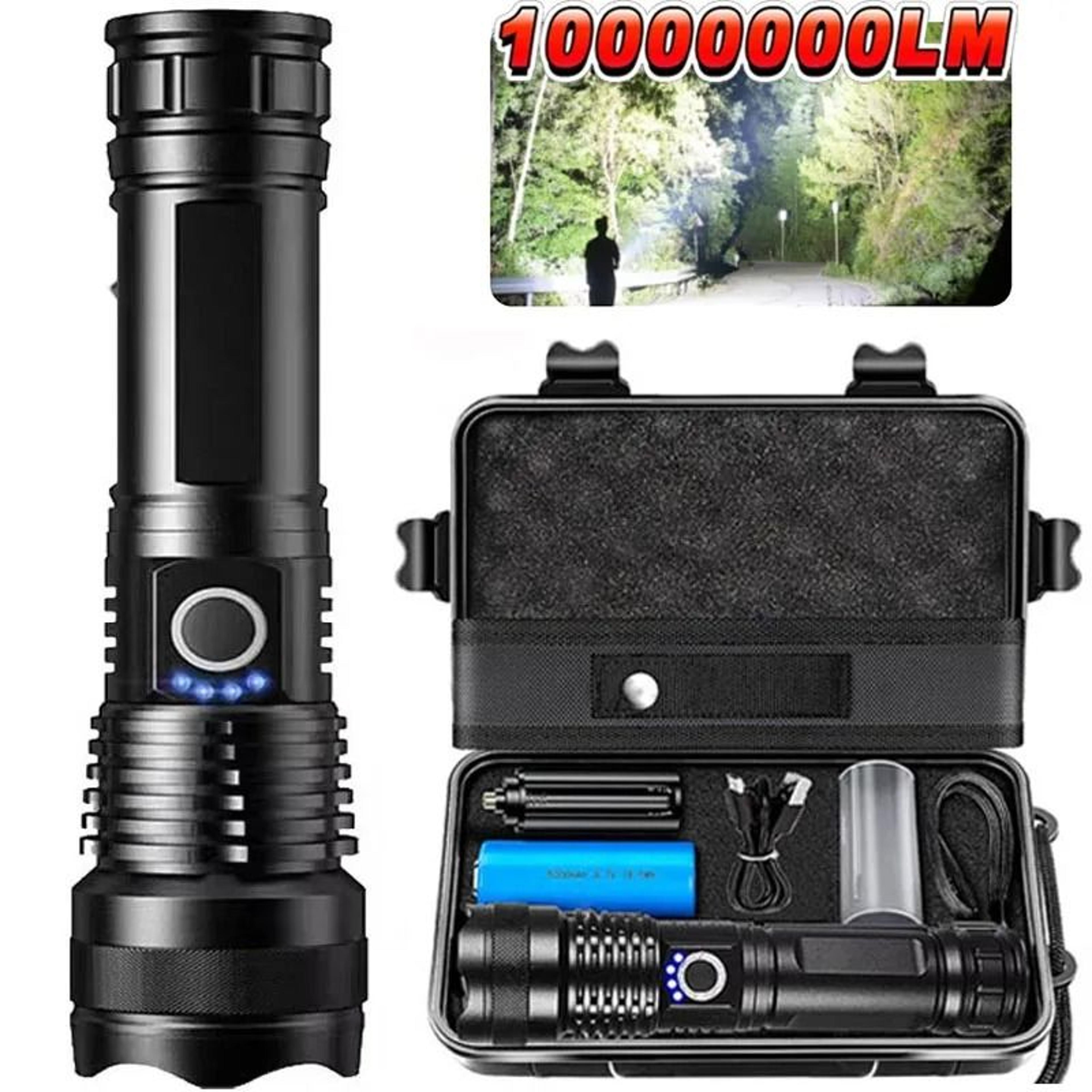 High Power Rechargeable Tactical Flashlight LED Zoom Aluminum Alloy Torch 0