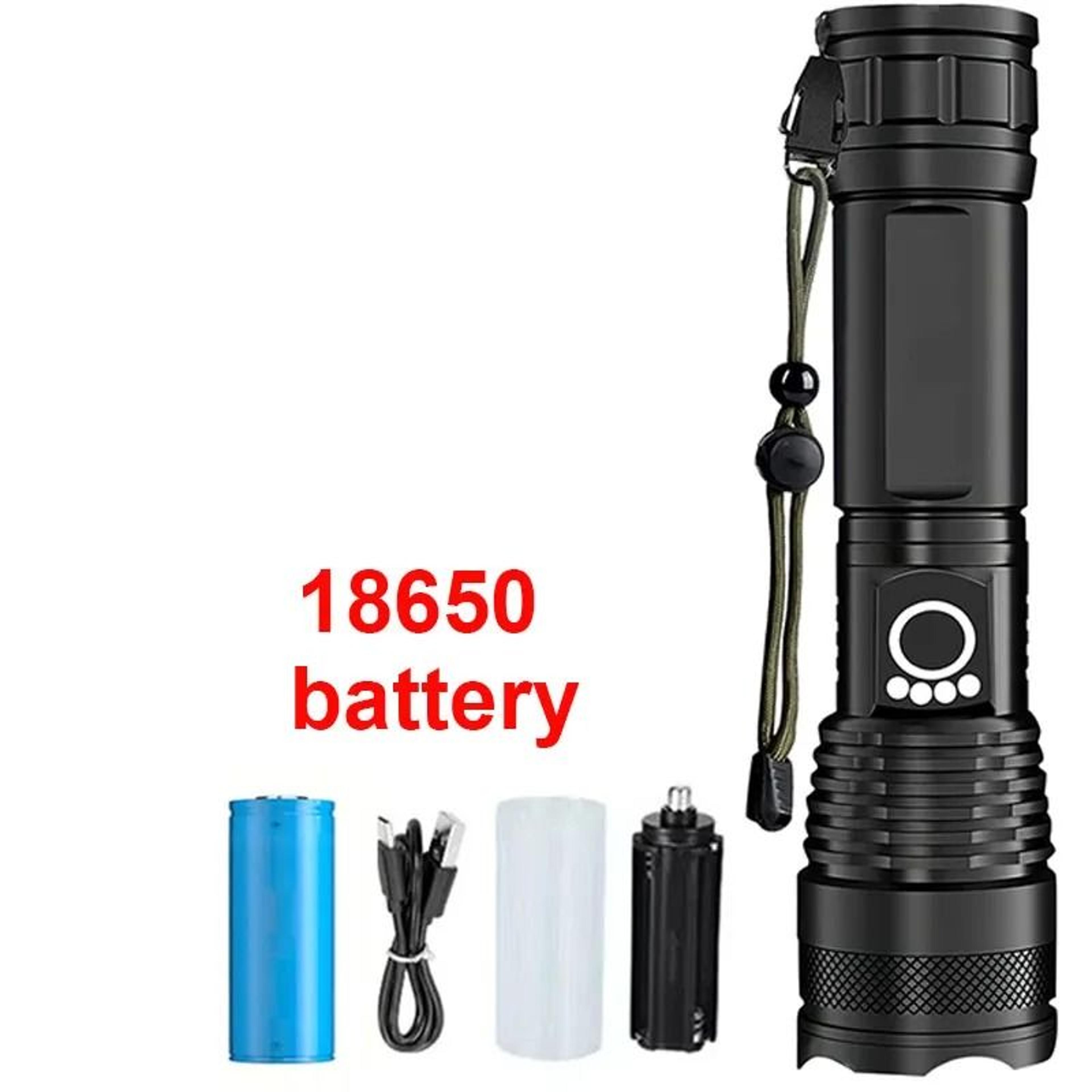High Power Rechargeable Tactical Flashlight LED Zoom Aluminum Alloy Torch 2