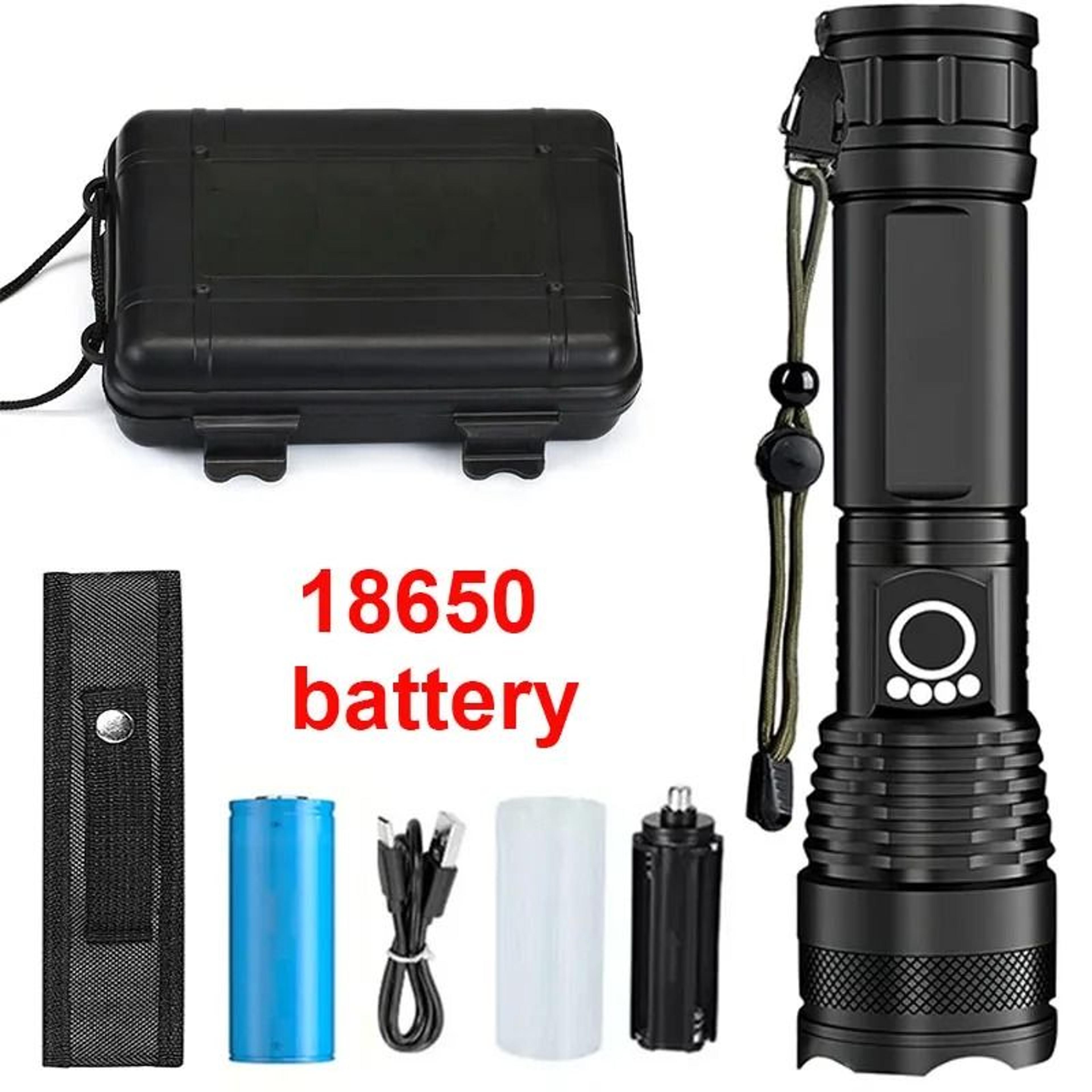 High Power Rechargeable Tactical Flashlight LED Zoom Aluminum Alloy Torch 4