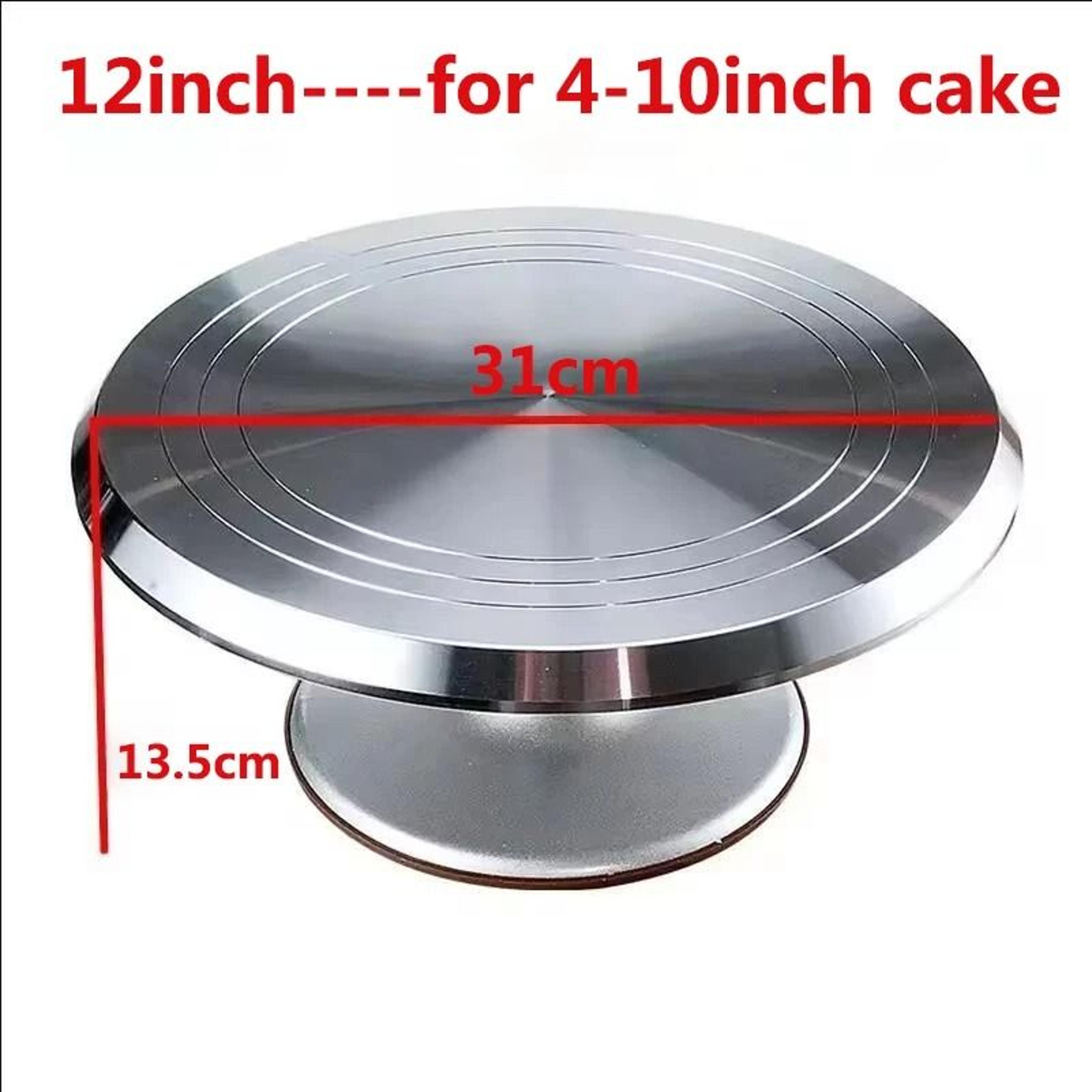 10 Inch Cake Turntable Cake Decorating Stand Rotating Cake Plate For Baking 9