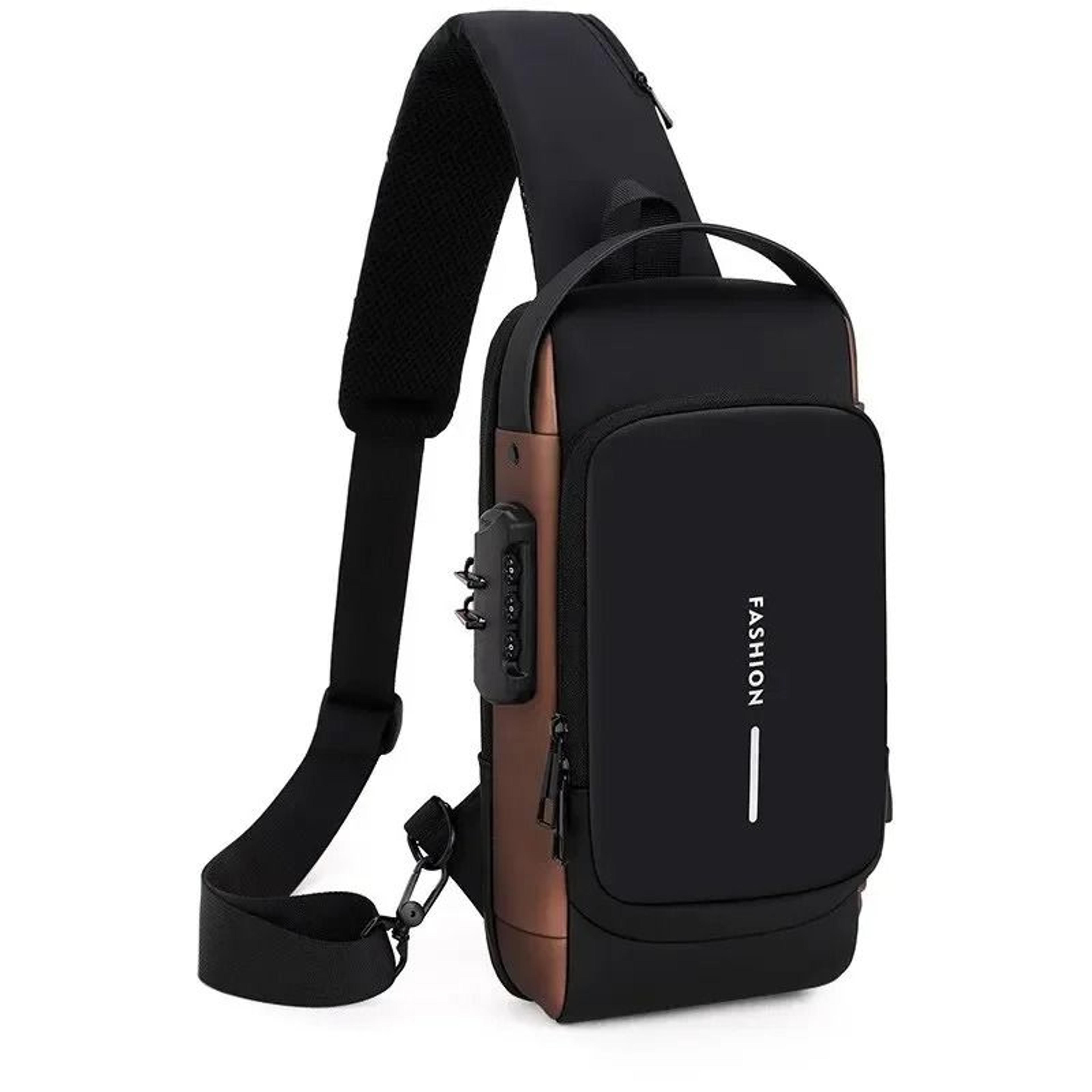 Designer Mens Crossbody Bag PU Leather Anti Theft Shoulder Chest Sling Bag 4