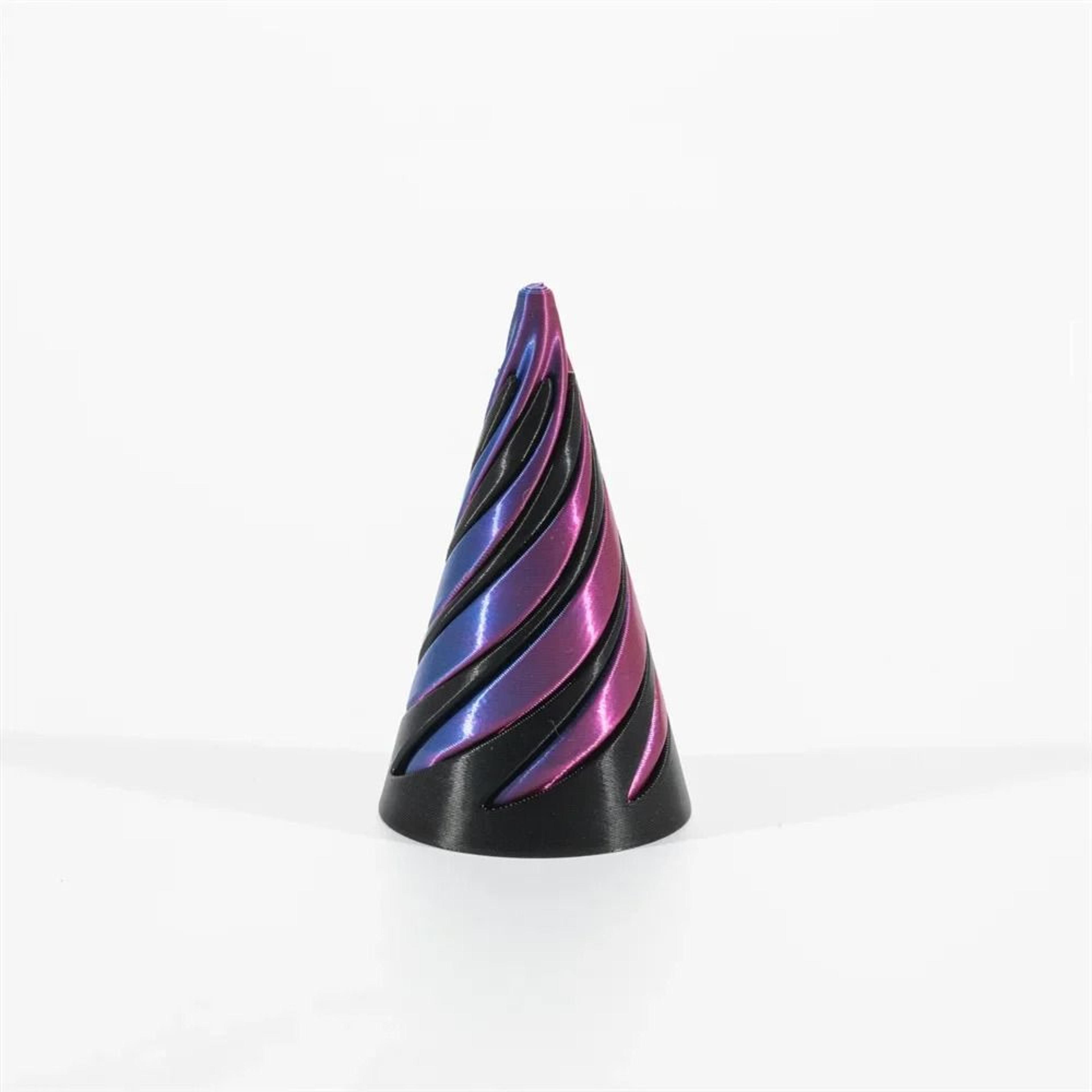 3D Printed Impossible Pyramid Spiral Cone Optical Illusion Fidget Toy 9