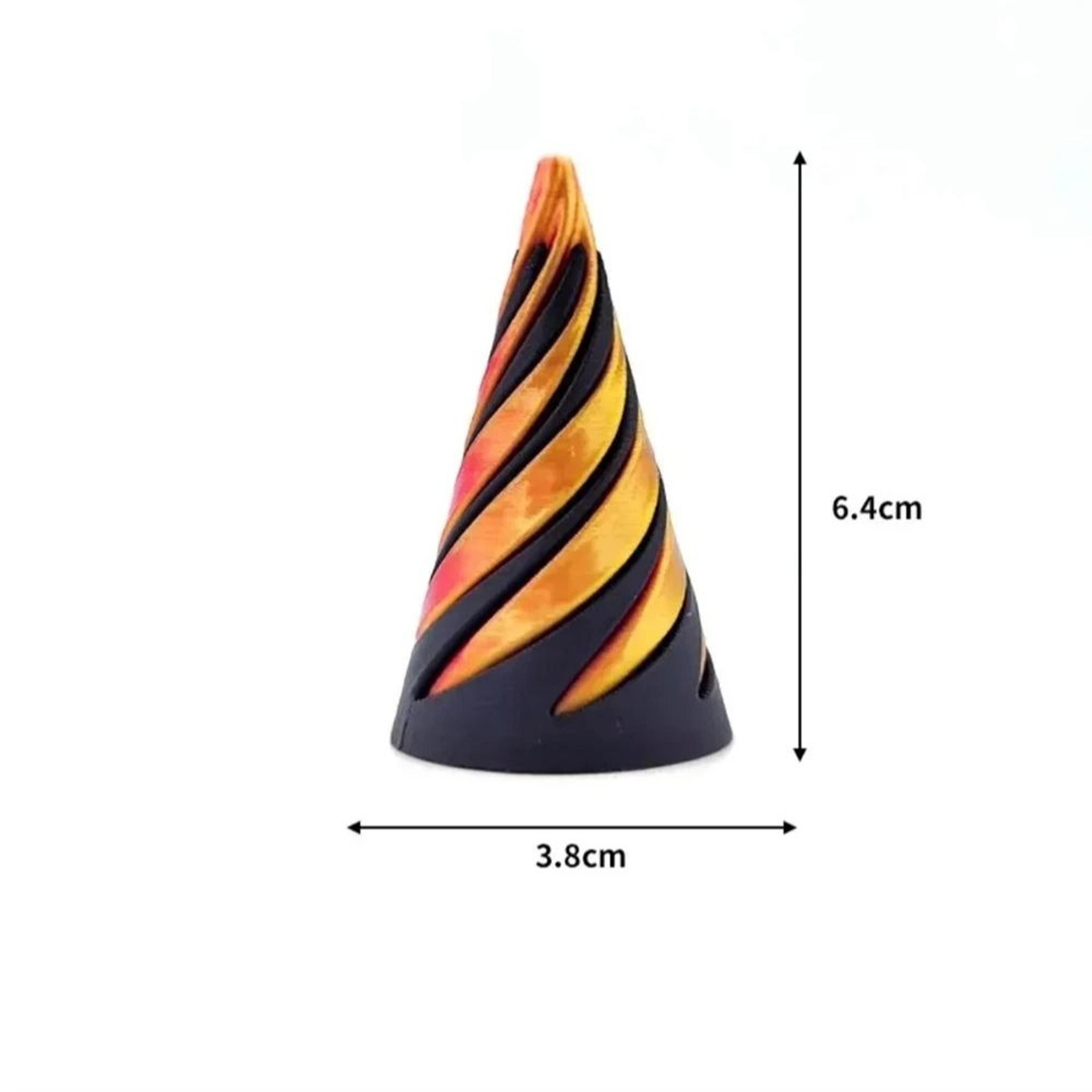 3D Printed Impossible Pyramid Spiral Cone Optical Illusion Fidget Toy 6