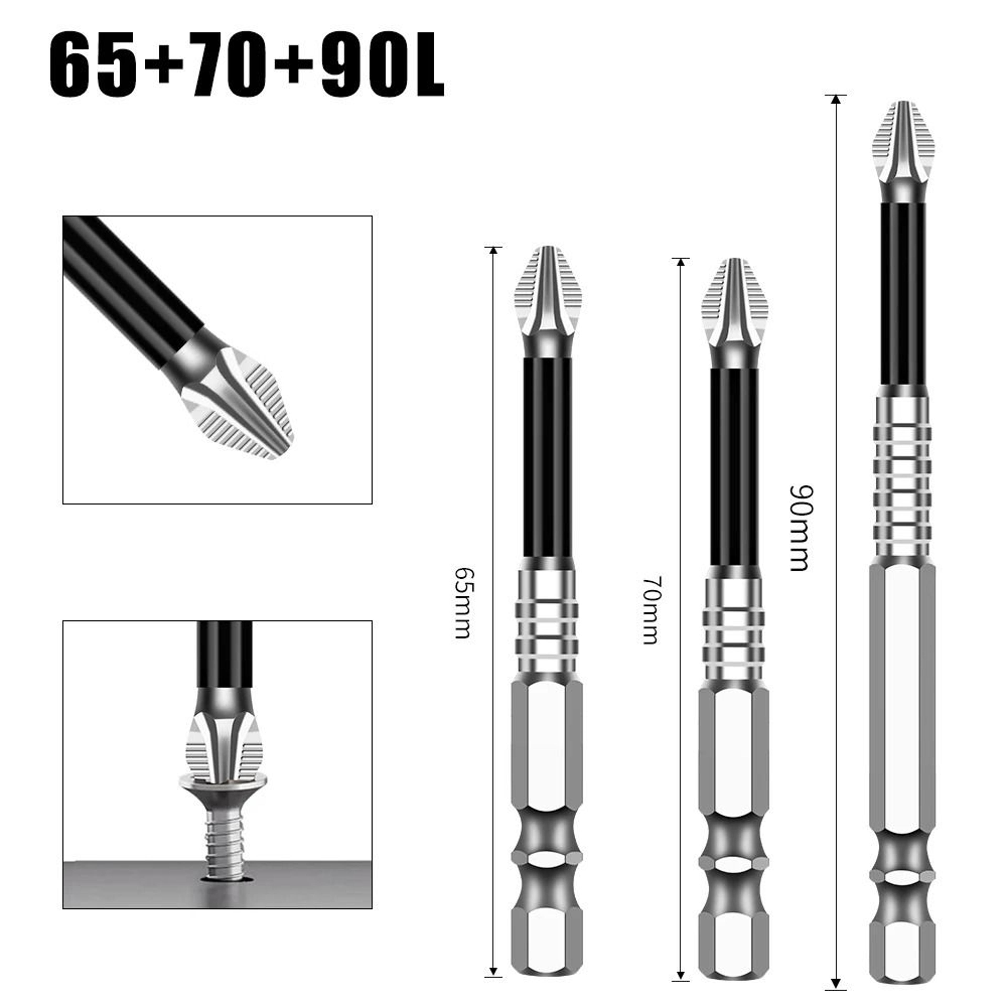 K5 S2 Steel Magnetic Screwdriver Bit Non Slip Phillips Cross Head Drill Bit 11