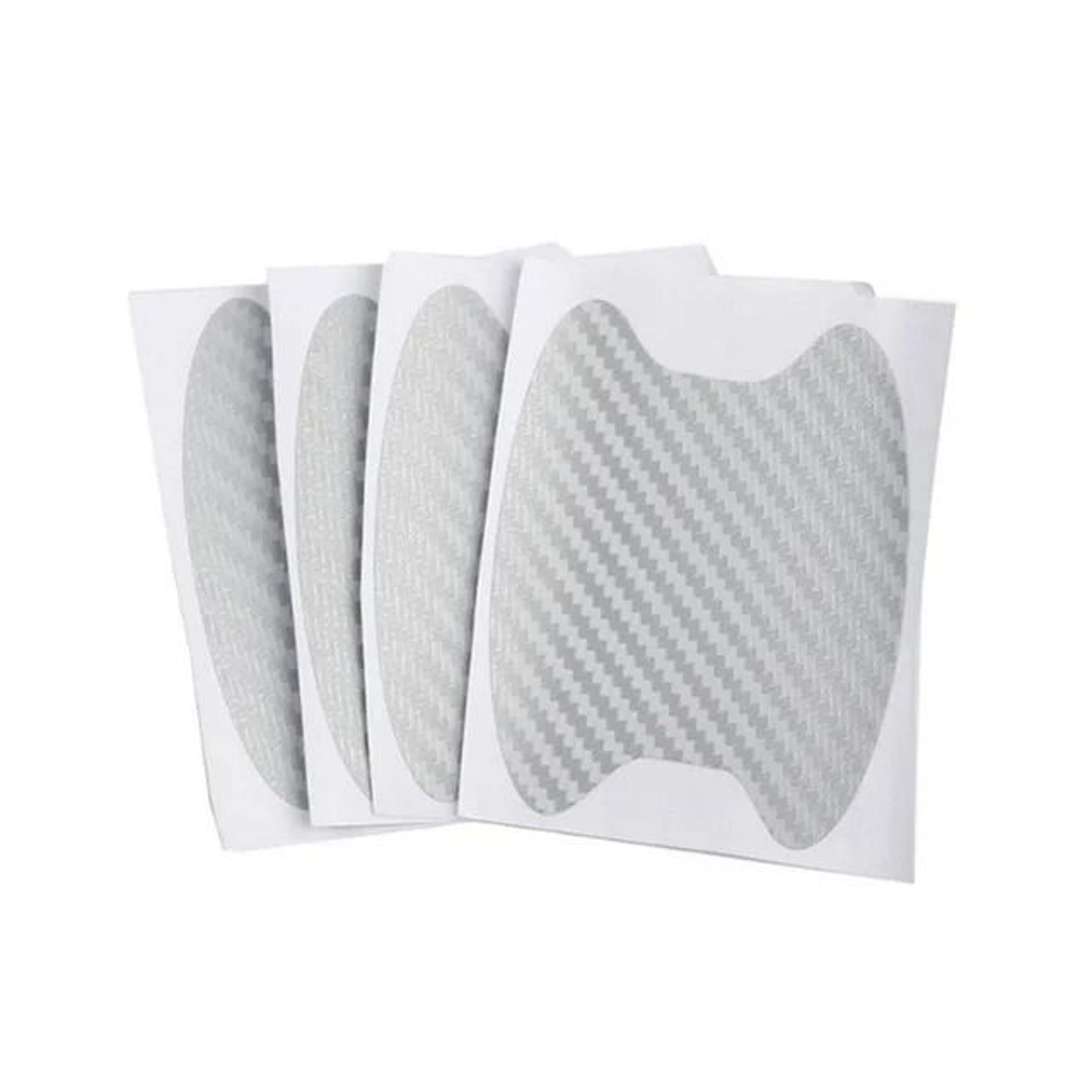 Carbon Fiber Car Door Handle Protector Sticker Set Scratch Resistant Car Handle Film 4pcs 2