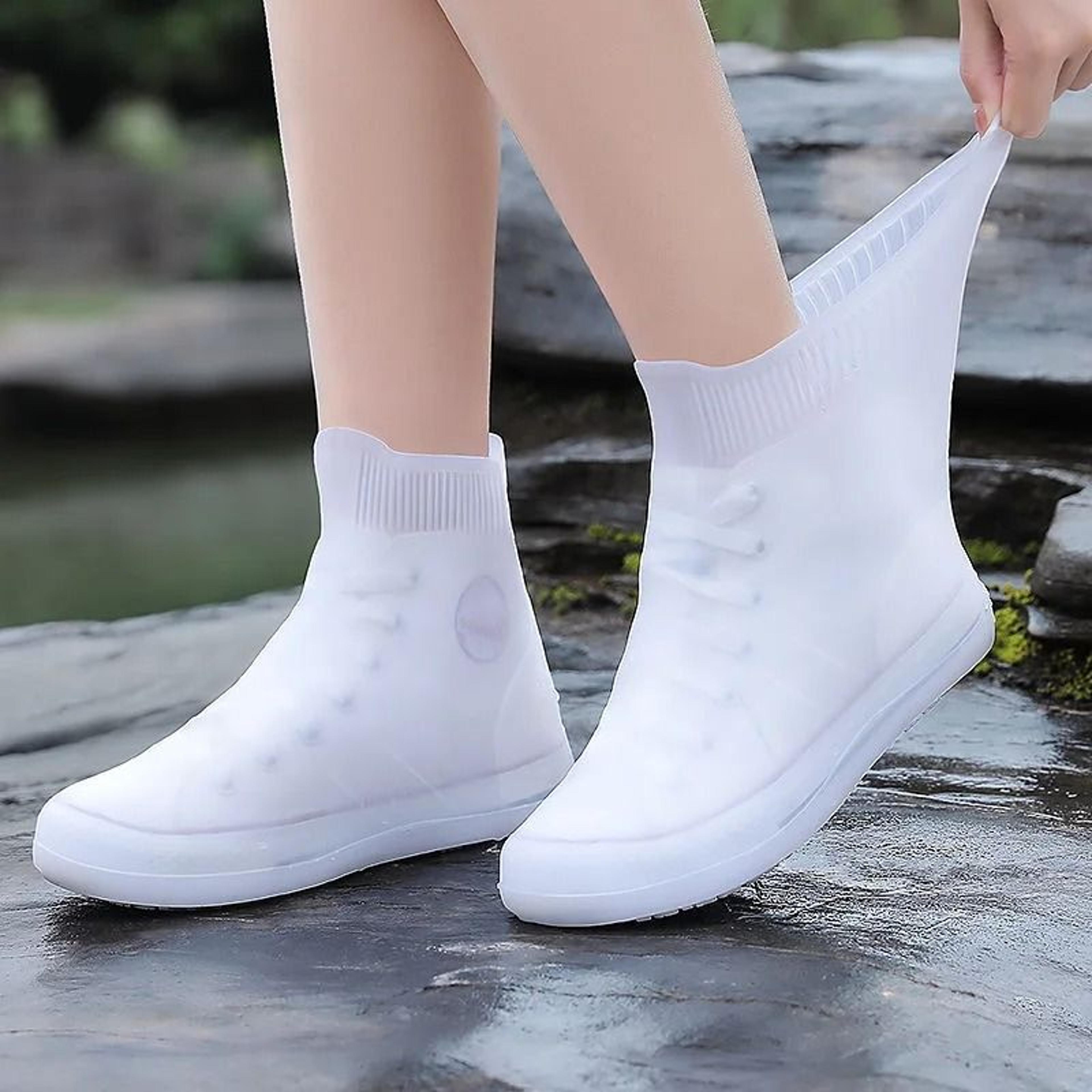 Waterproof Silicone Shoe Covers Reusable Non Slip Rain Protection Overshoes 4