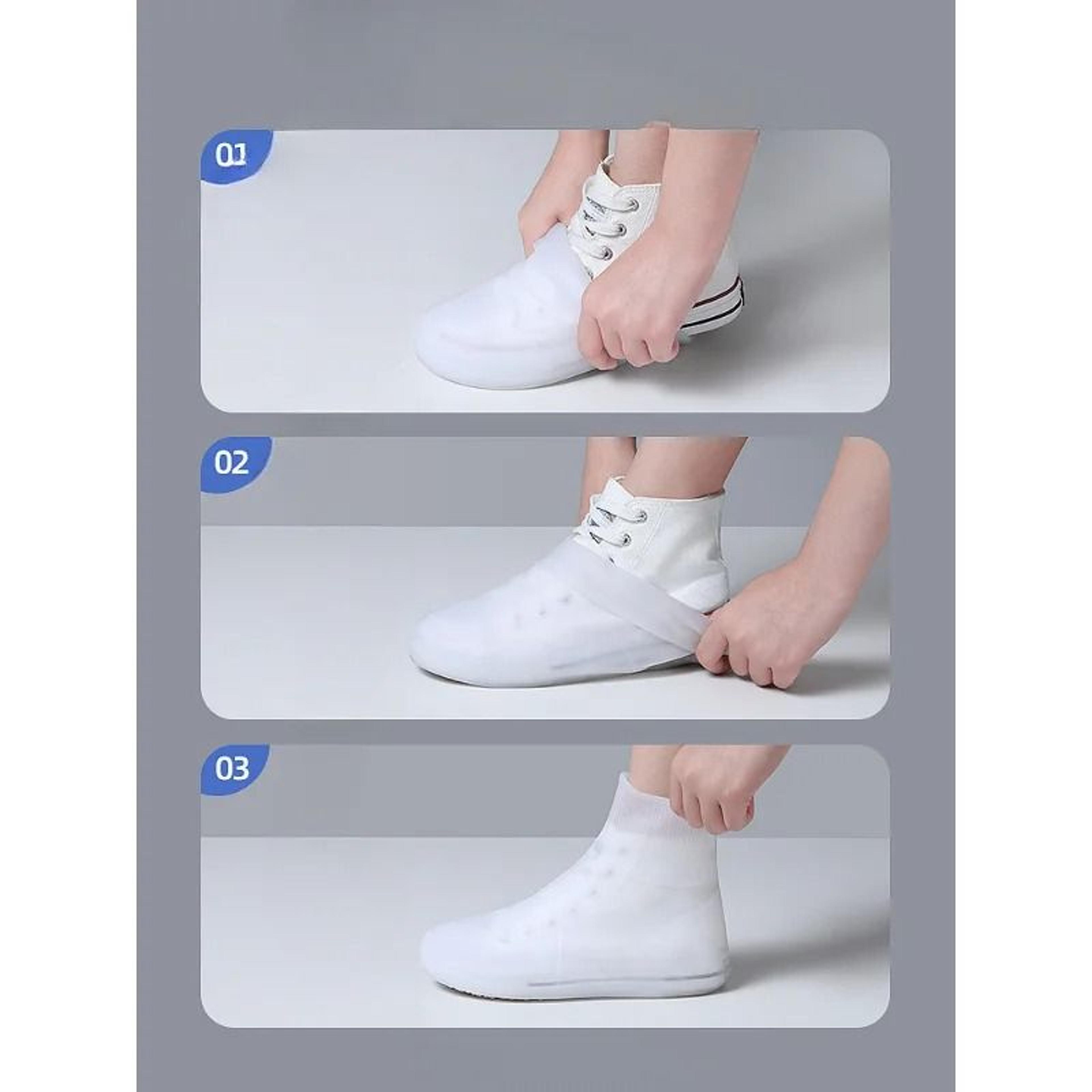 Waterproof Silicone Shoe Covers Reusable Non Slip Rain Protection Overshoes 7