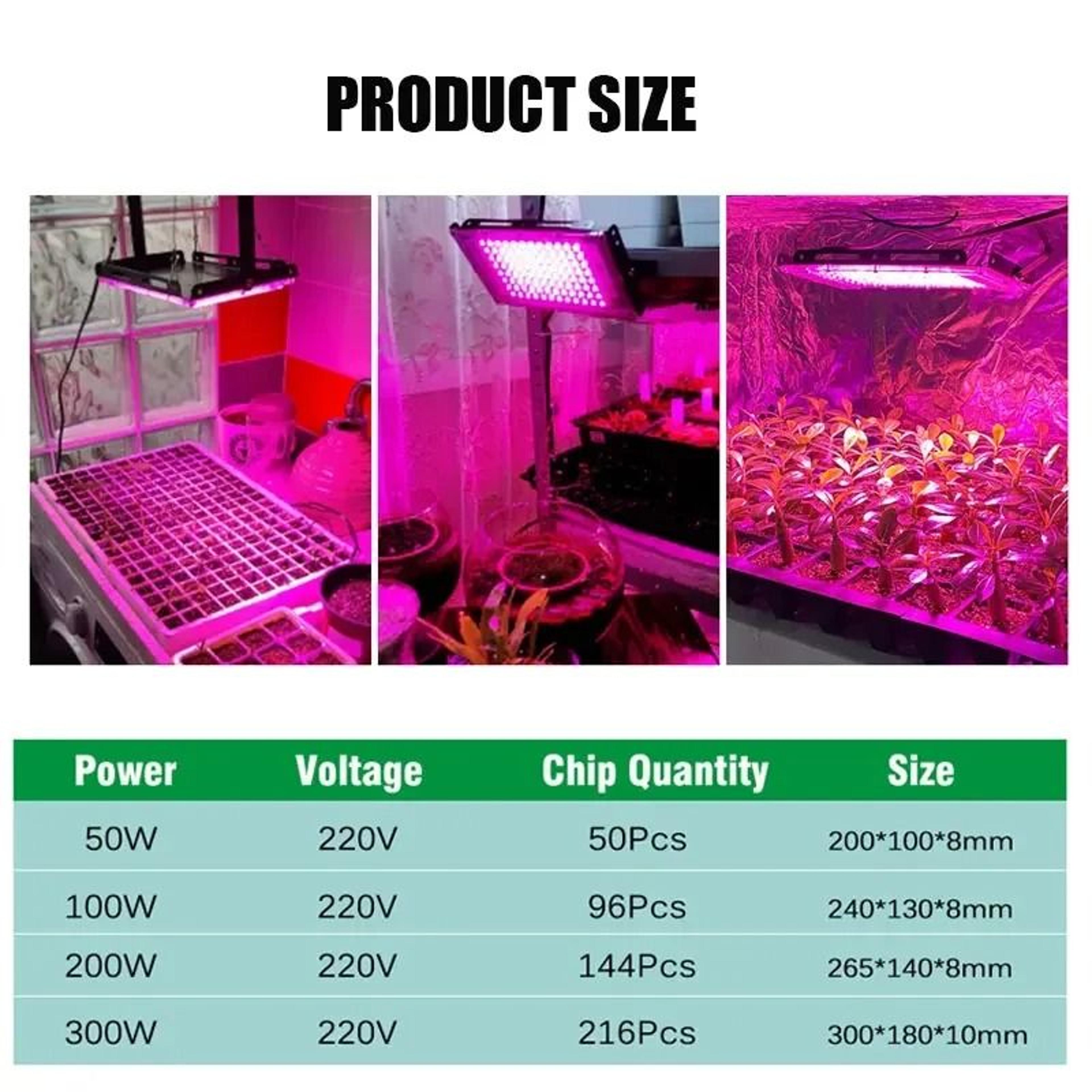 Full Spectrum LED Grow Light Bulb 50W 100W 300W Indoor Plant Grow Lamp For Healthy Growth 11