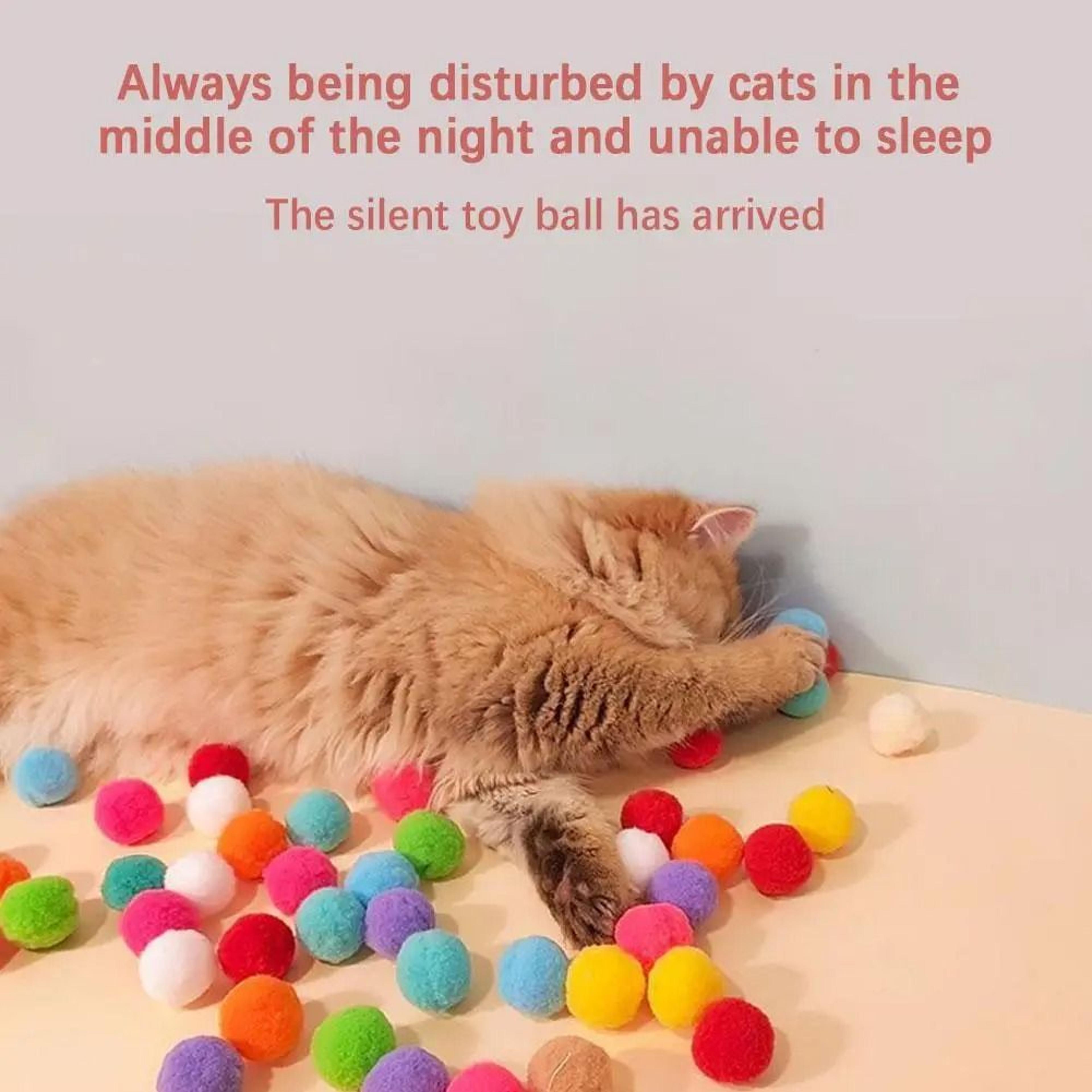 Interactive Cat Ball Launcher Toy Kitten Training Plush Ball Shooting Game Set 3