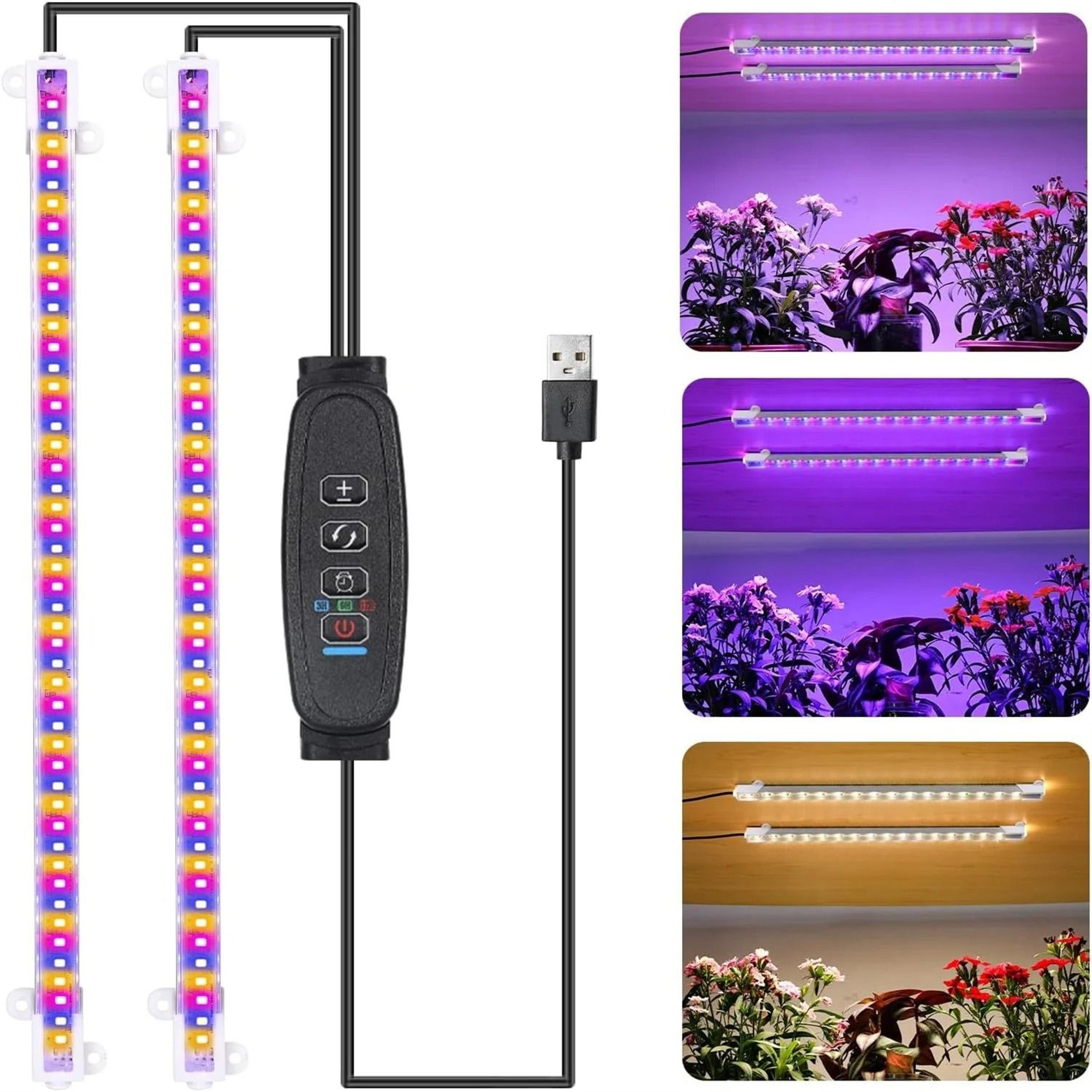 USB LED Grow Light Full Spectrum With Timer Dimmable Indoor Plant Lamp 2