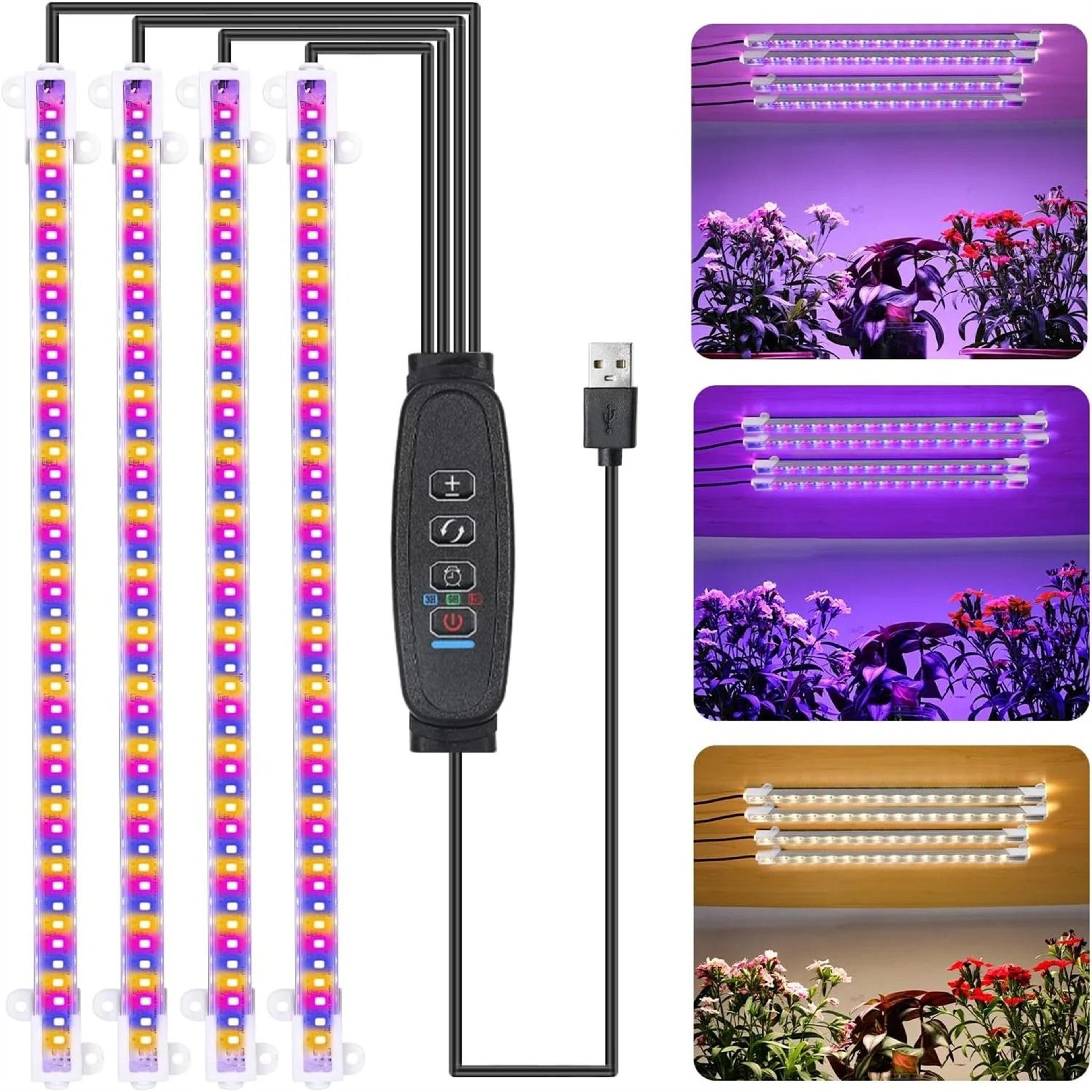 USB LED Grow Light Full Spectrum With Timer Dimmable Indoor Plant Lamp 9
