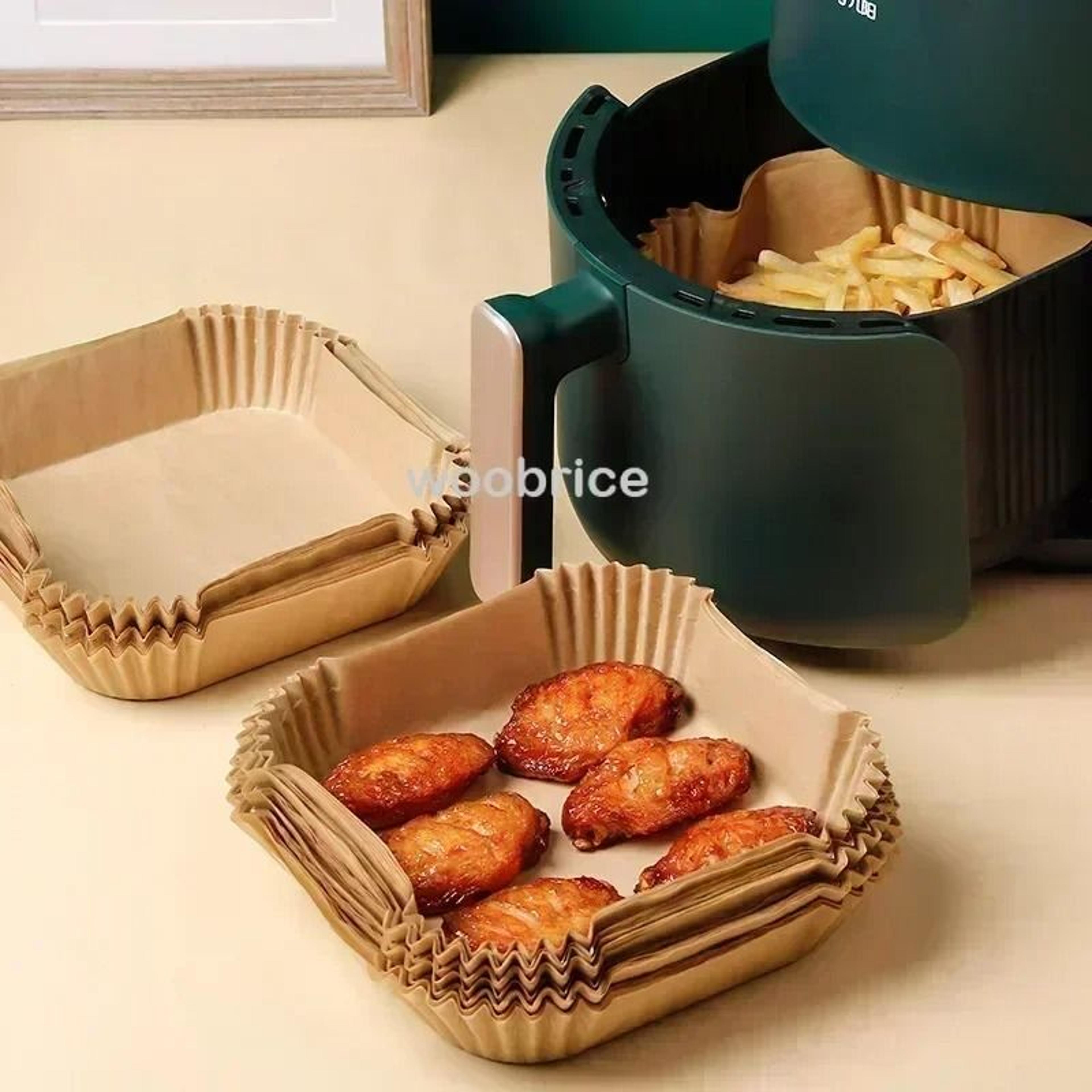 Air Fryer Disposable Liners Non Stick Parchment Paper 50pcs 100pcs Baking Sheets 7